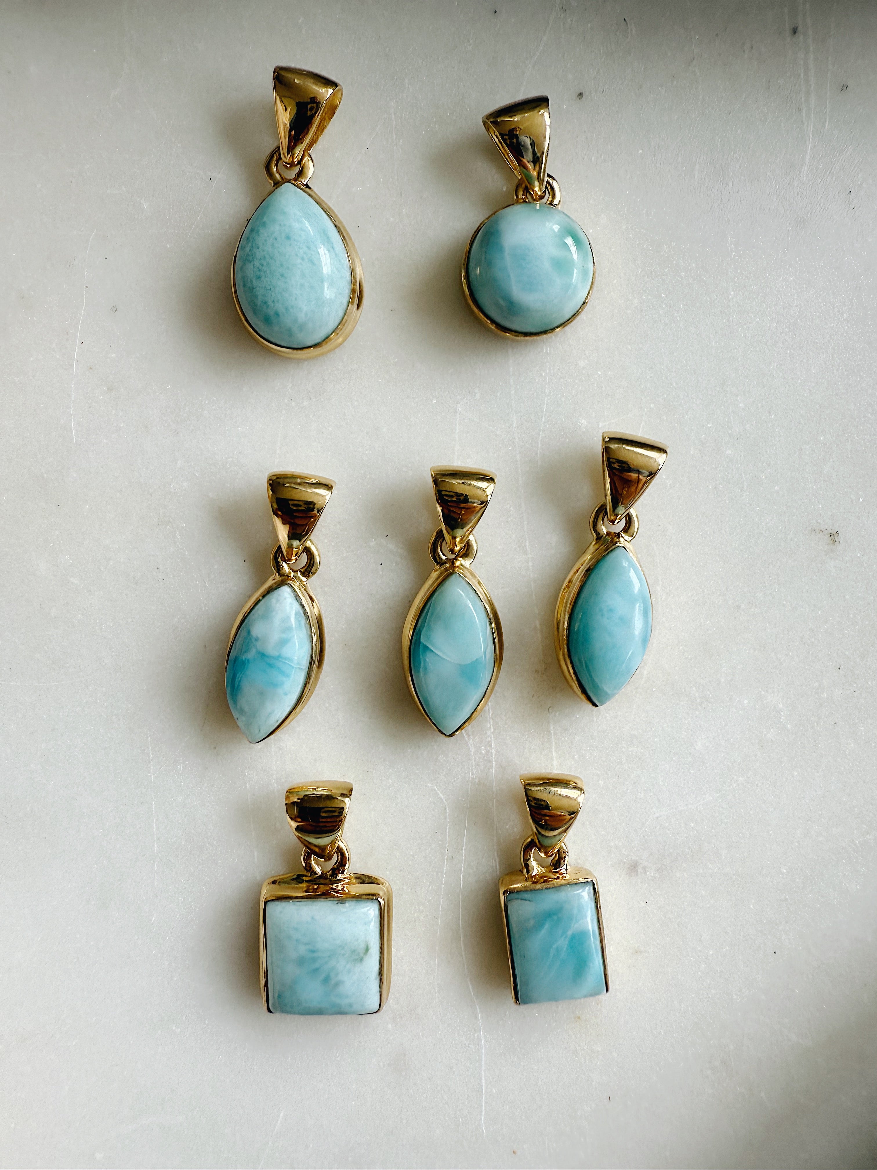 Larimar Pendants