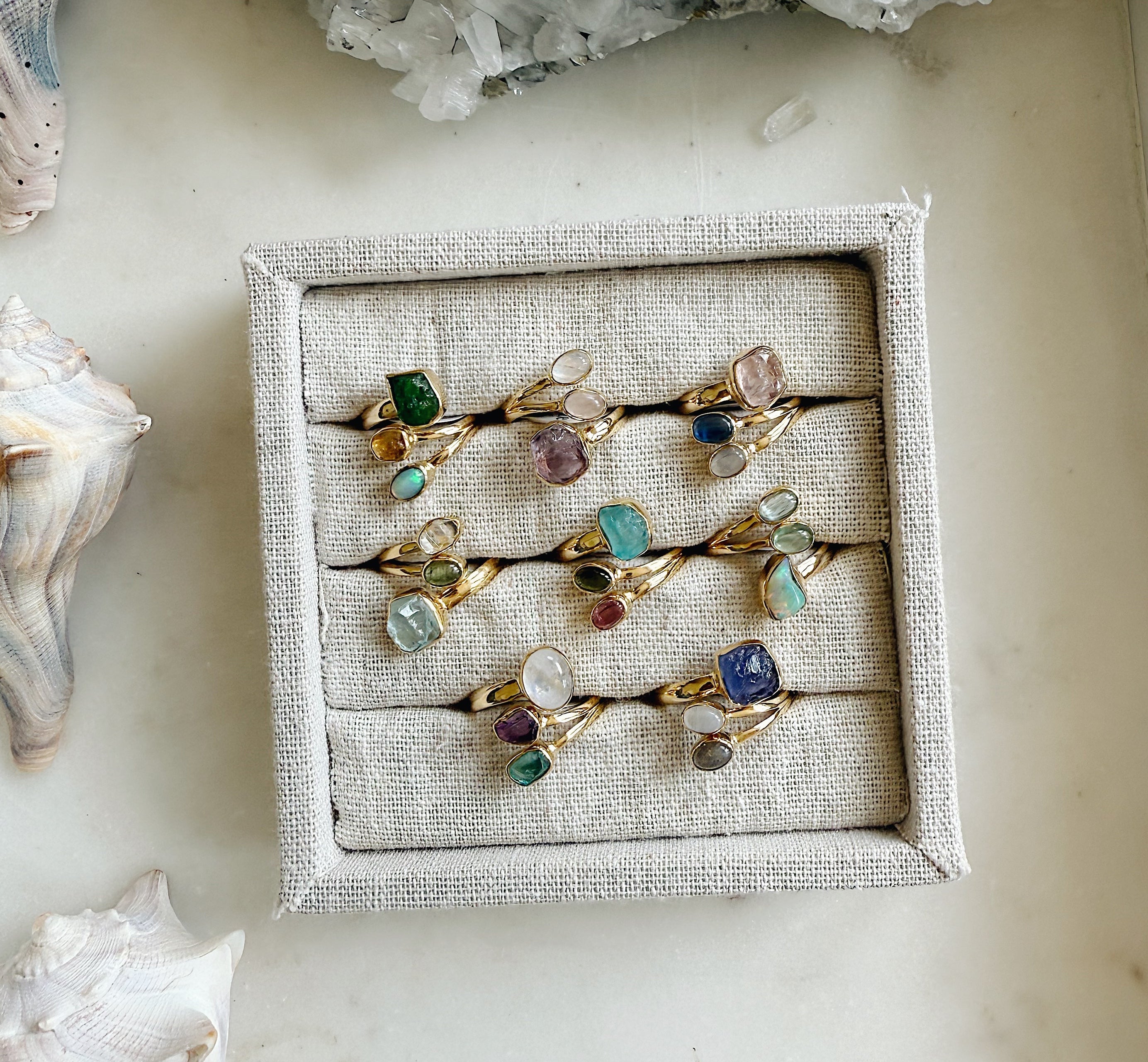 Multi-Gemstone Ring | Gold