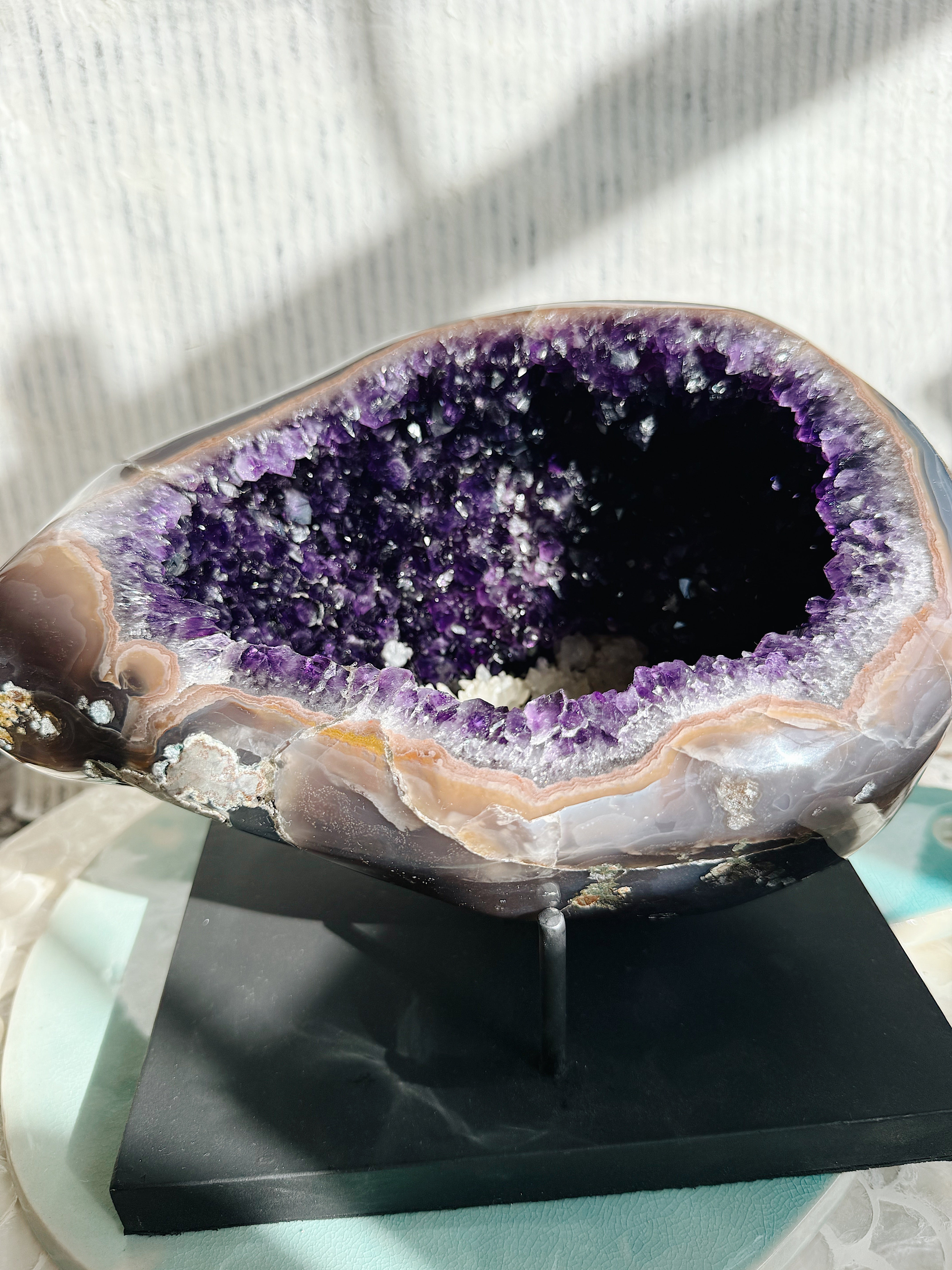 Amethyst Druzy Cluster w/Calcite