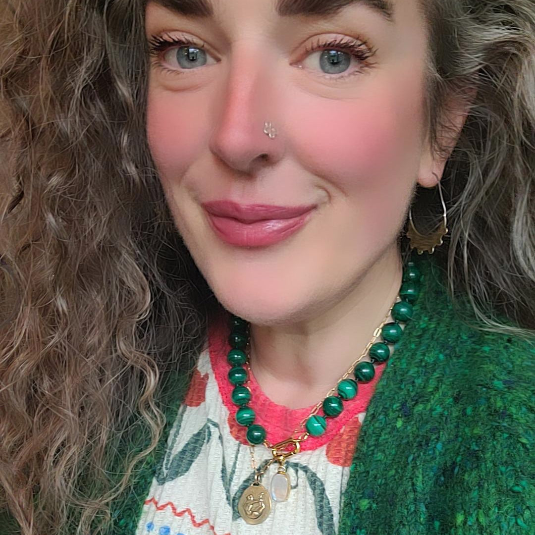 Doris Necklace with Knotted Silk and Stone Beads