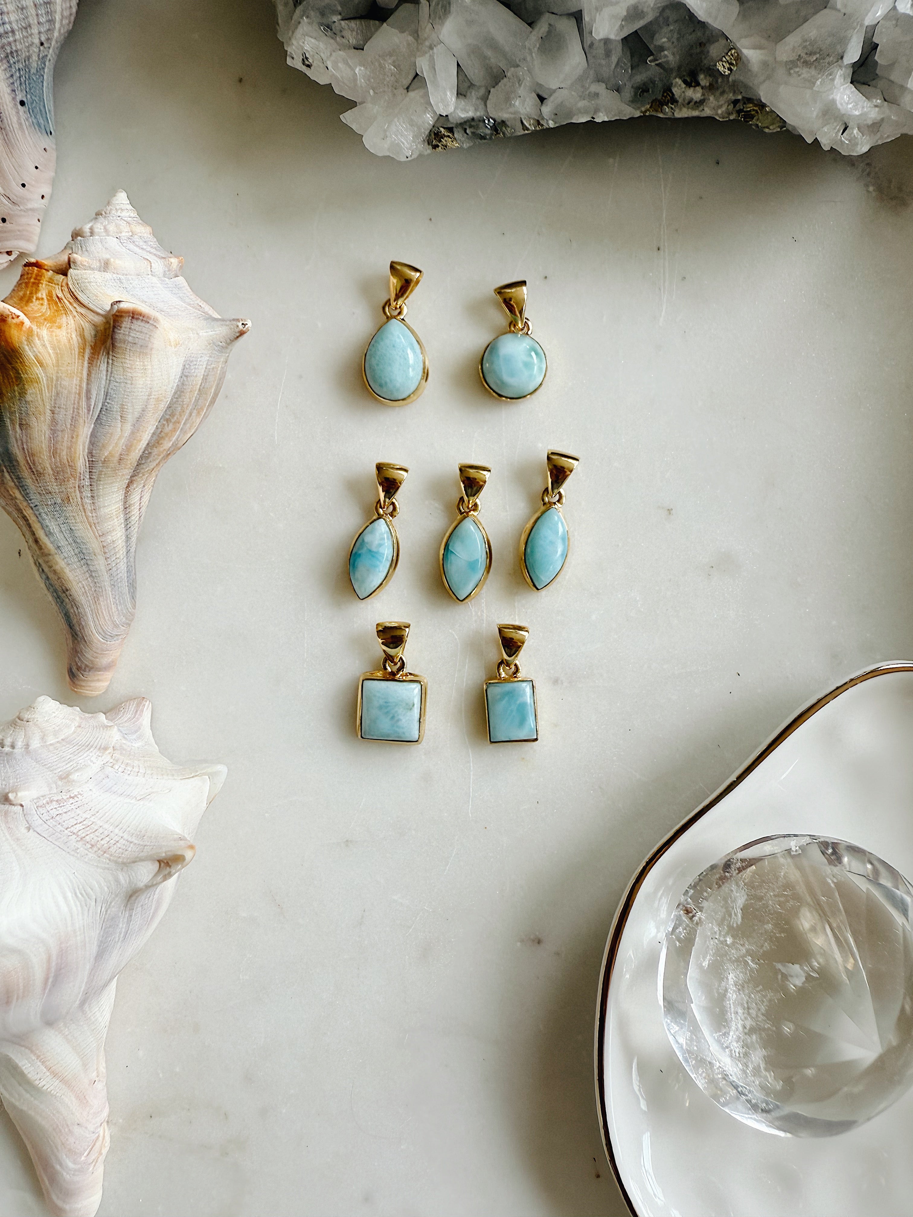 Larimar Pendants