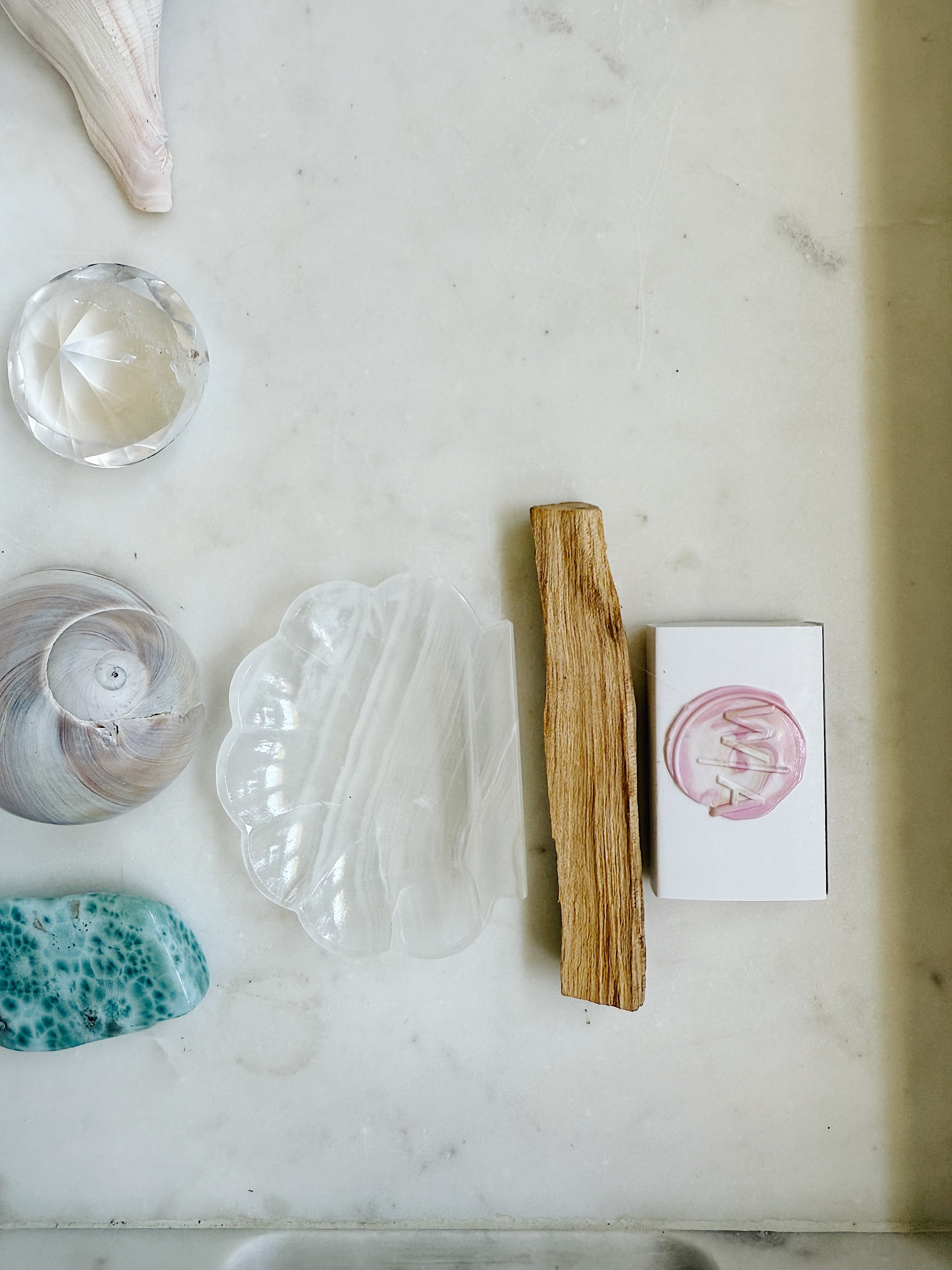 The Driftwood Set | Palo Santo, White Onyx Shell & WA Matchbox