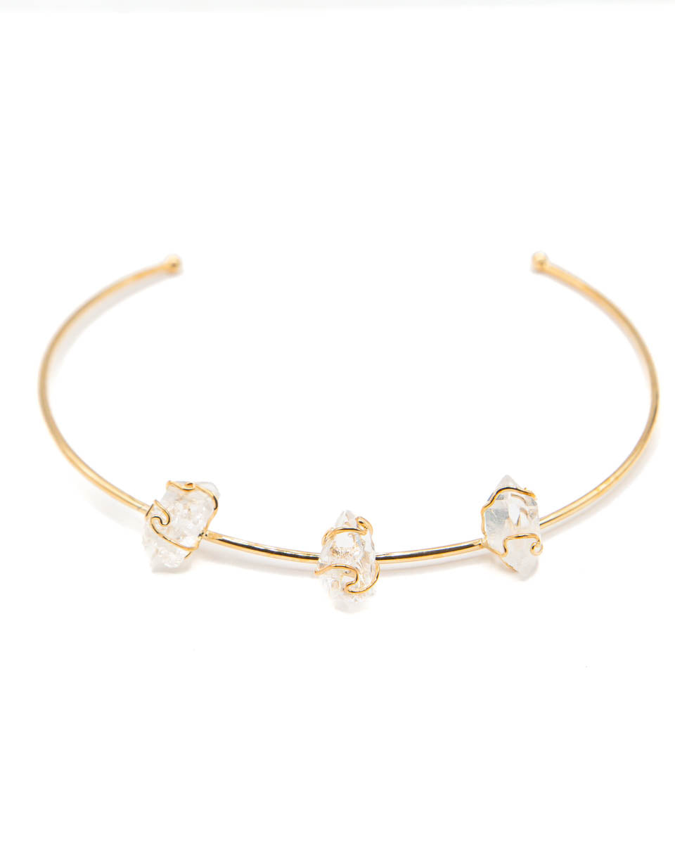 Kendra Quartz Cuff Necklace Wild Alabaster