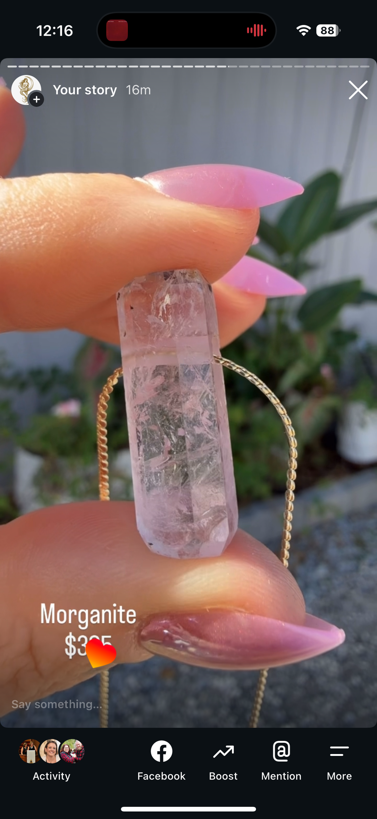 Morganite 18in