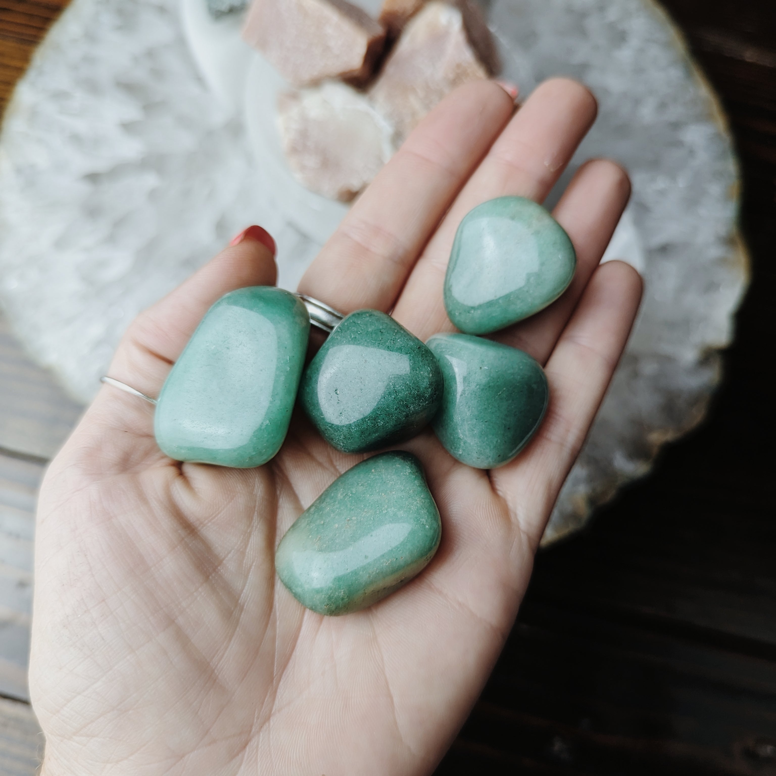Intuitively Chosen Aventurine Tumble (Polished or Raw) 1 lb. Bag Wild Alabaster