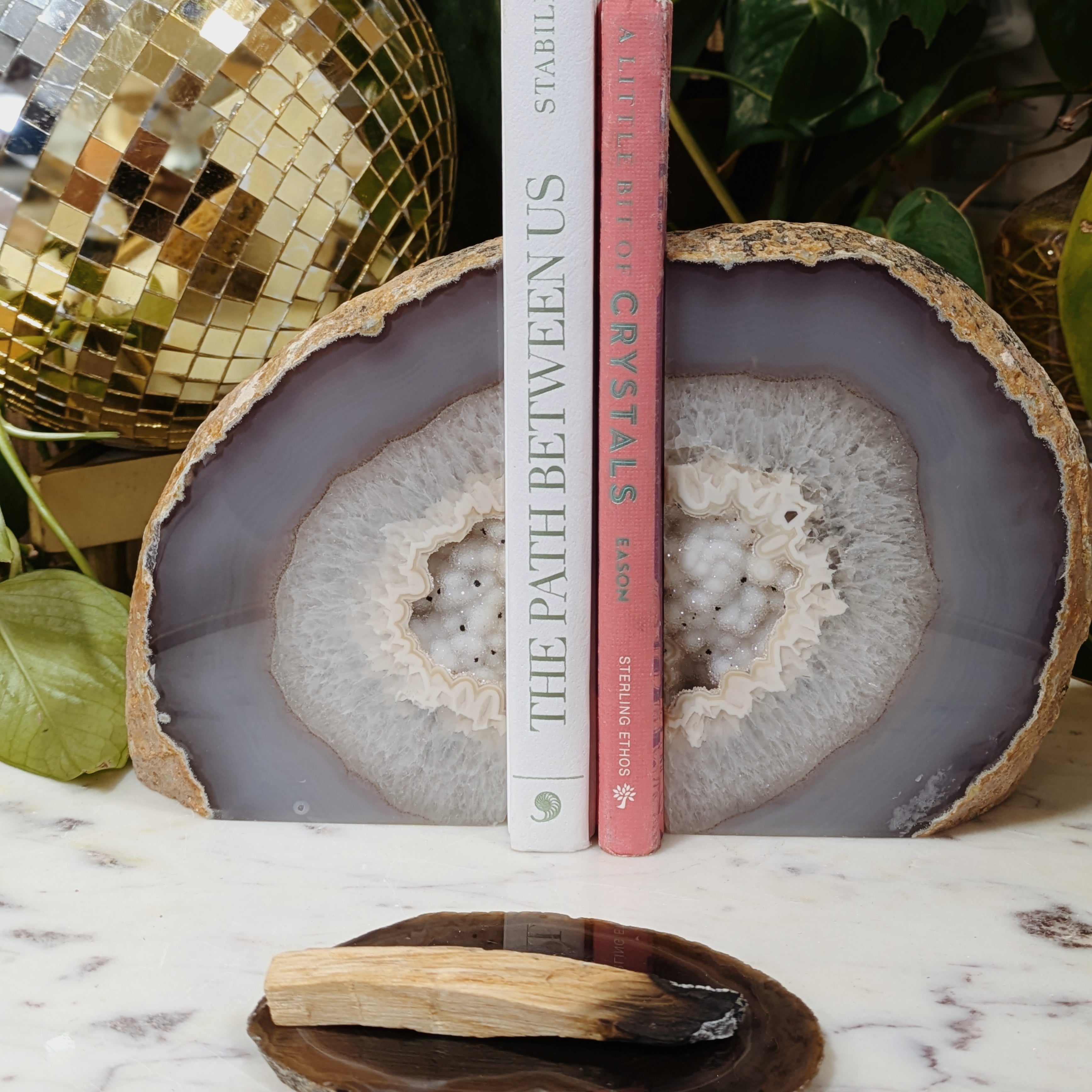 Agate Bookends Wild Alabaster