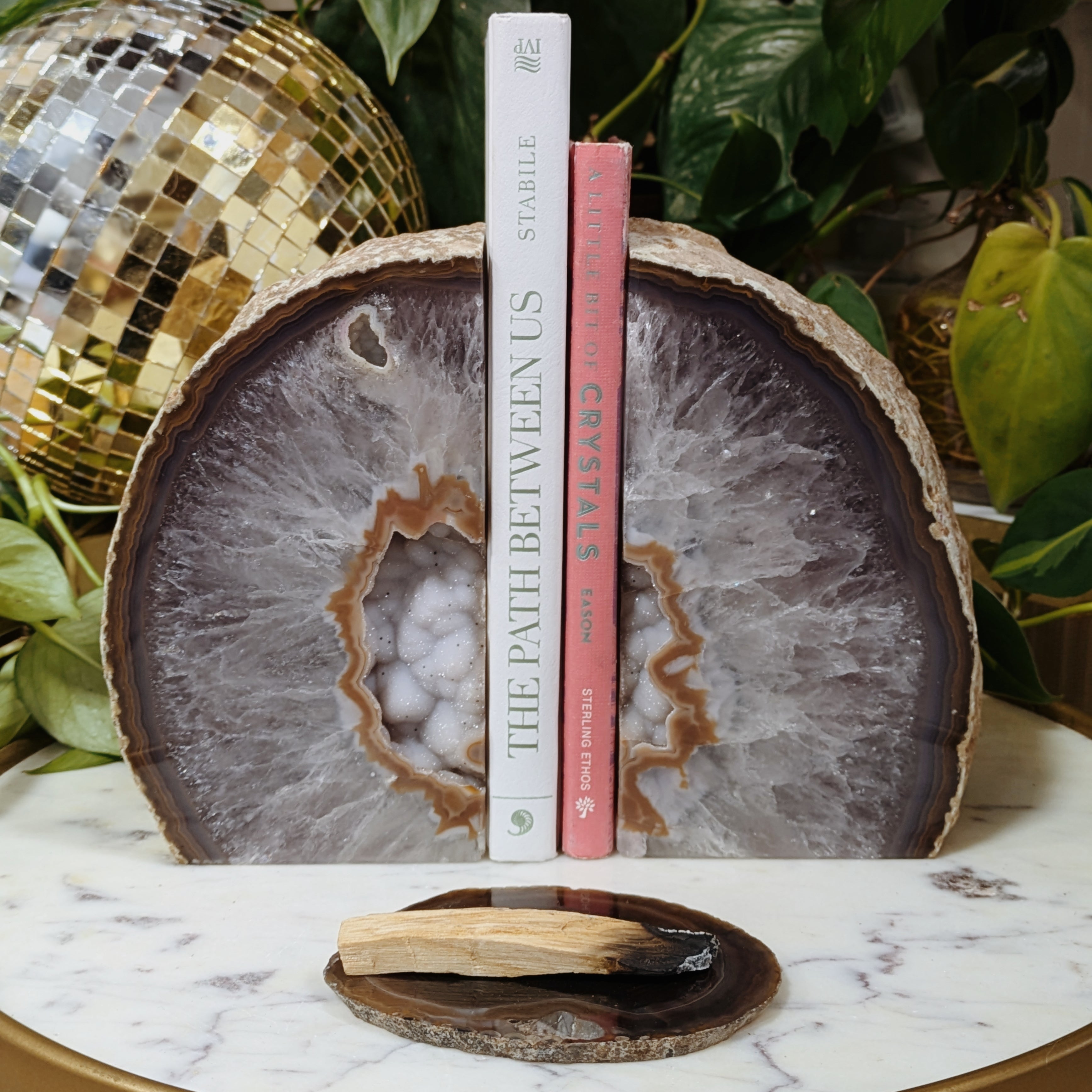 Agate Bookends Wild Alabaster