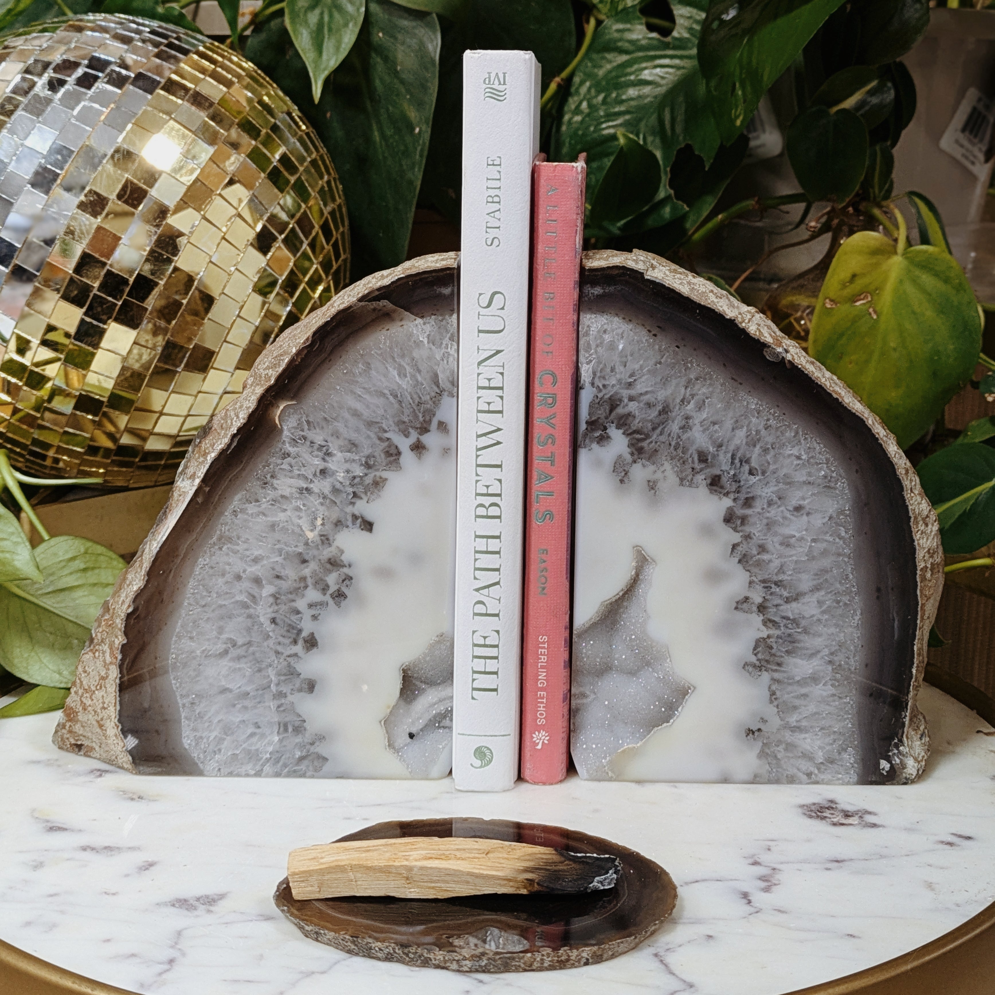 Agate Bookends Wild Alabaster