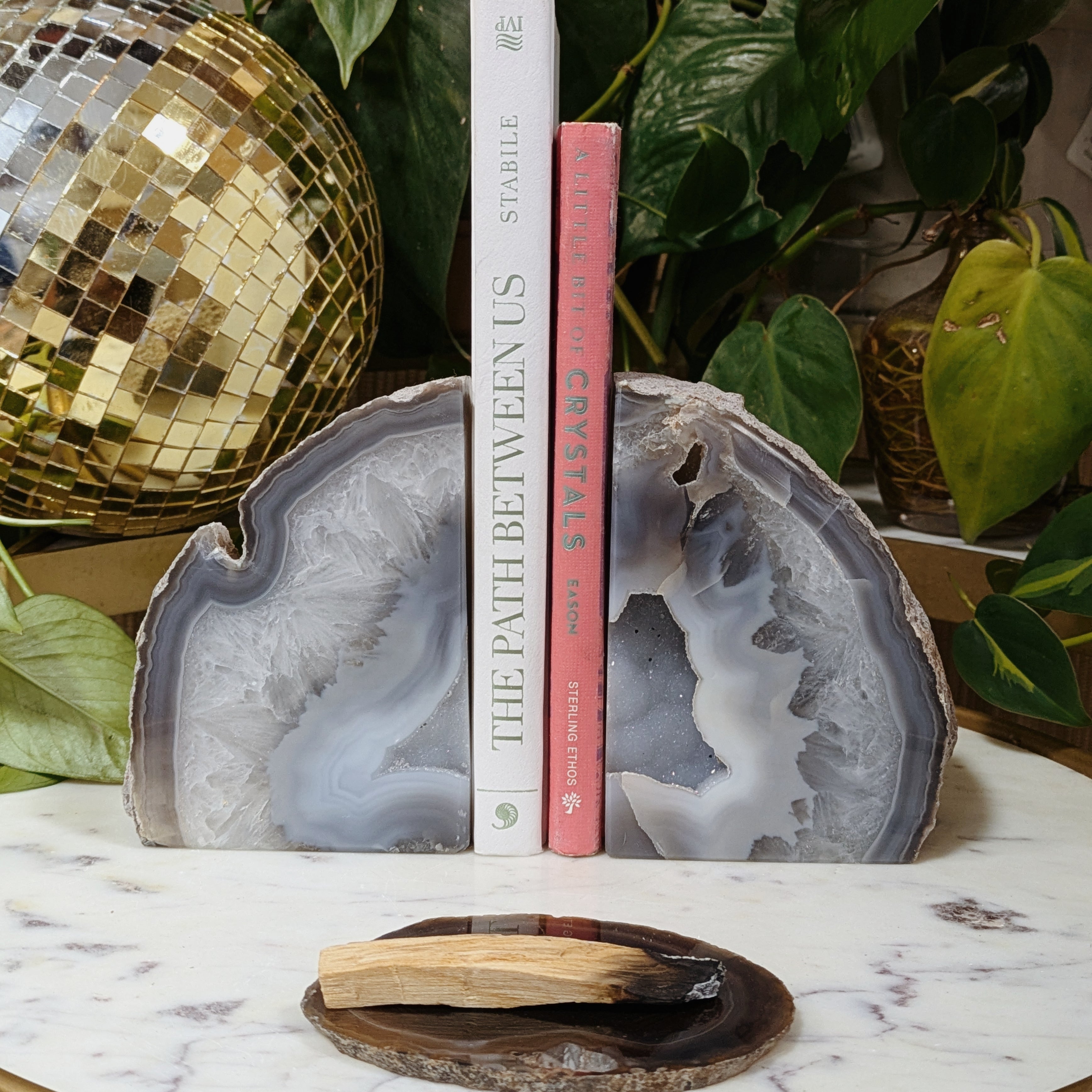 Agate Bookends Wild Alabaster