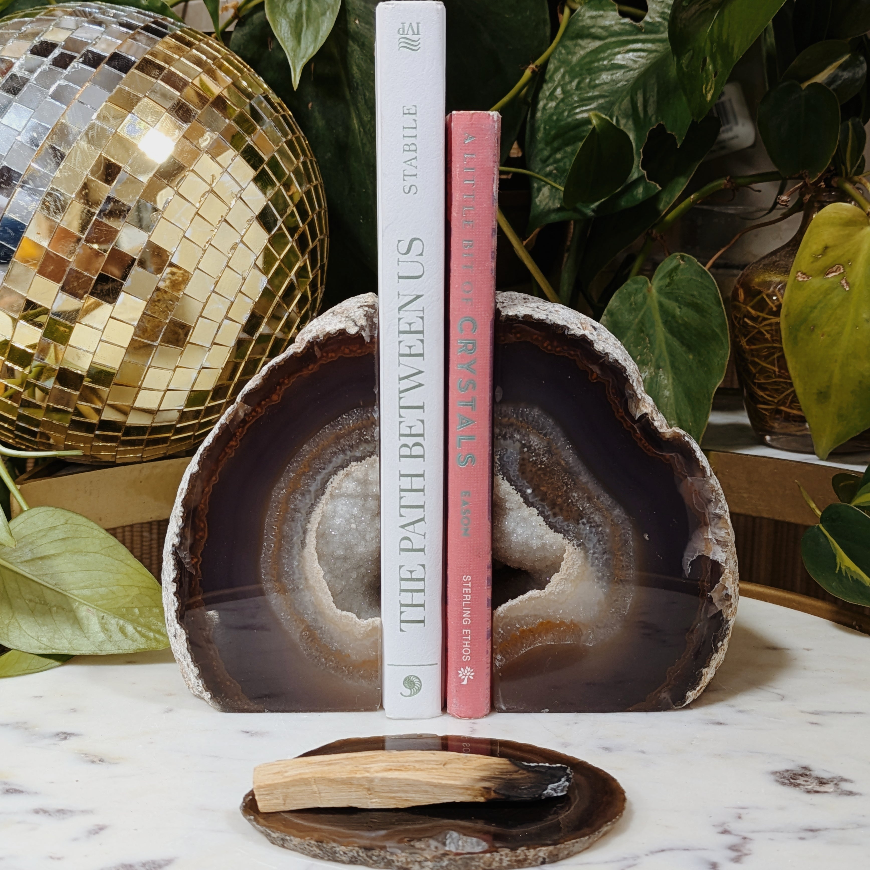 Agate Bookends Wild Alabaster