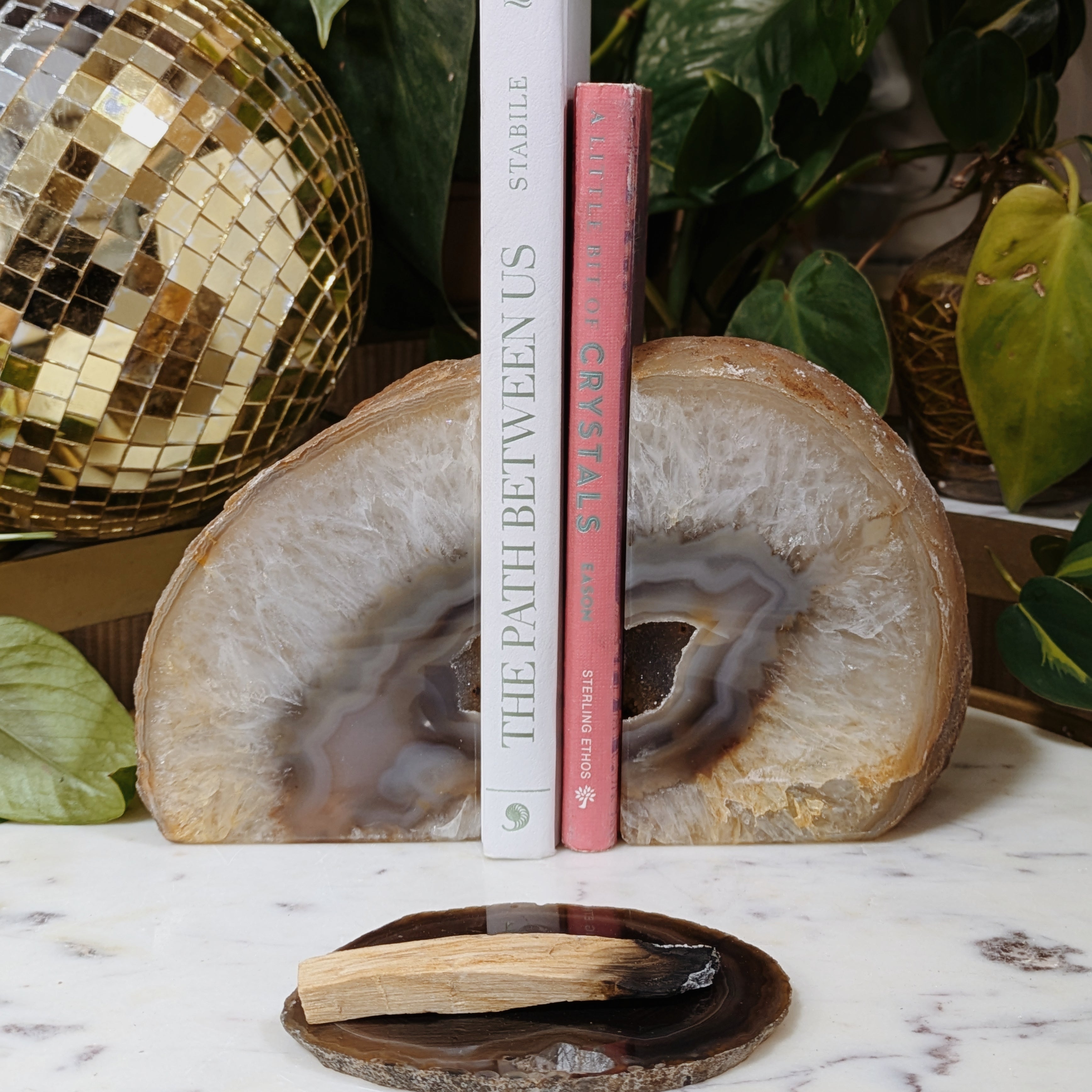 Agate Bookends Wild Alabaster