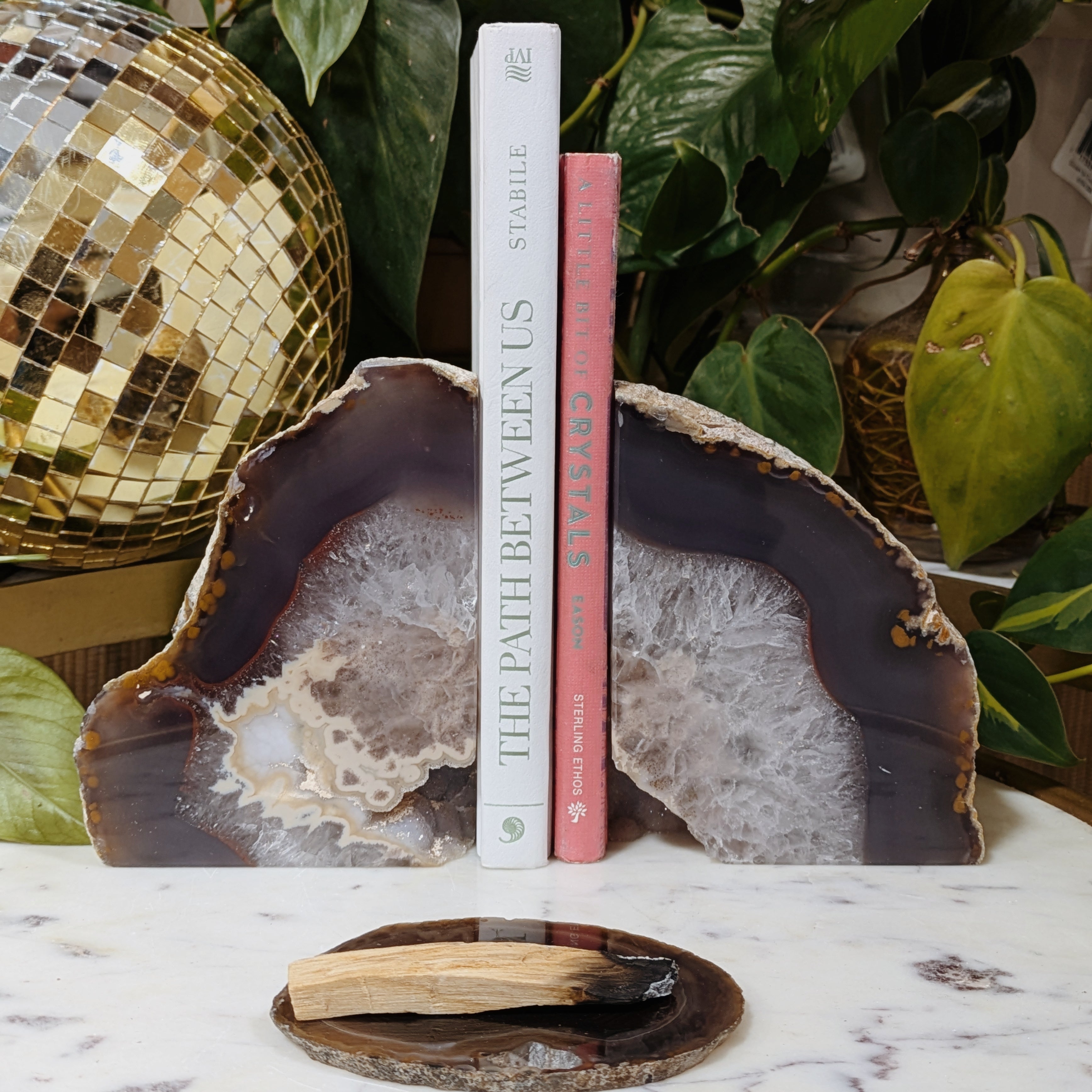 Agate Bookends Wild Alabaster