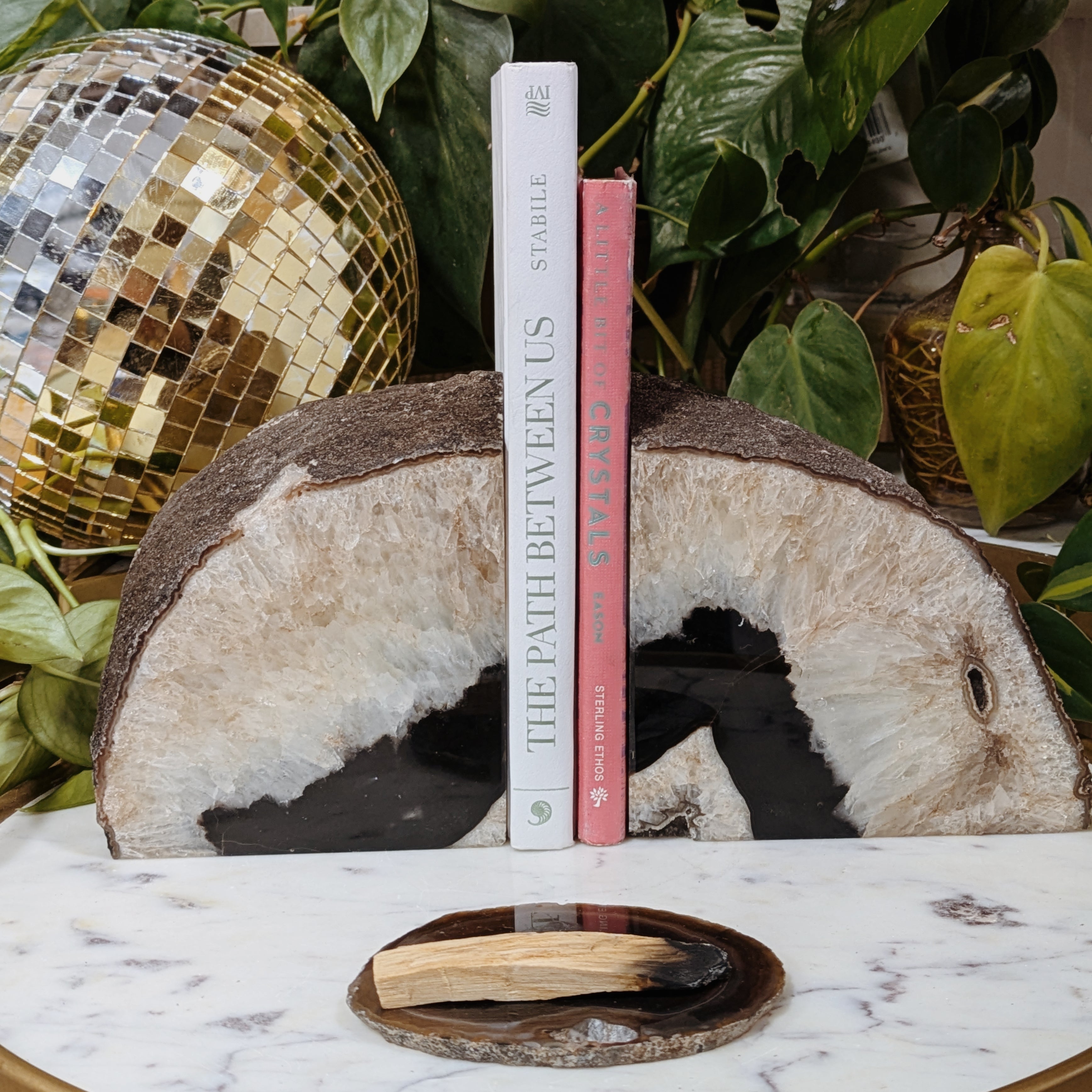 Agate Bookends Wild Alabaster