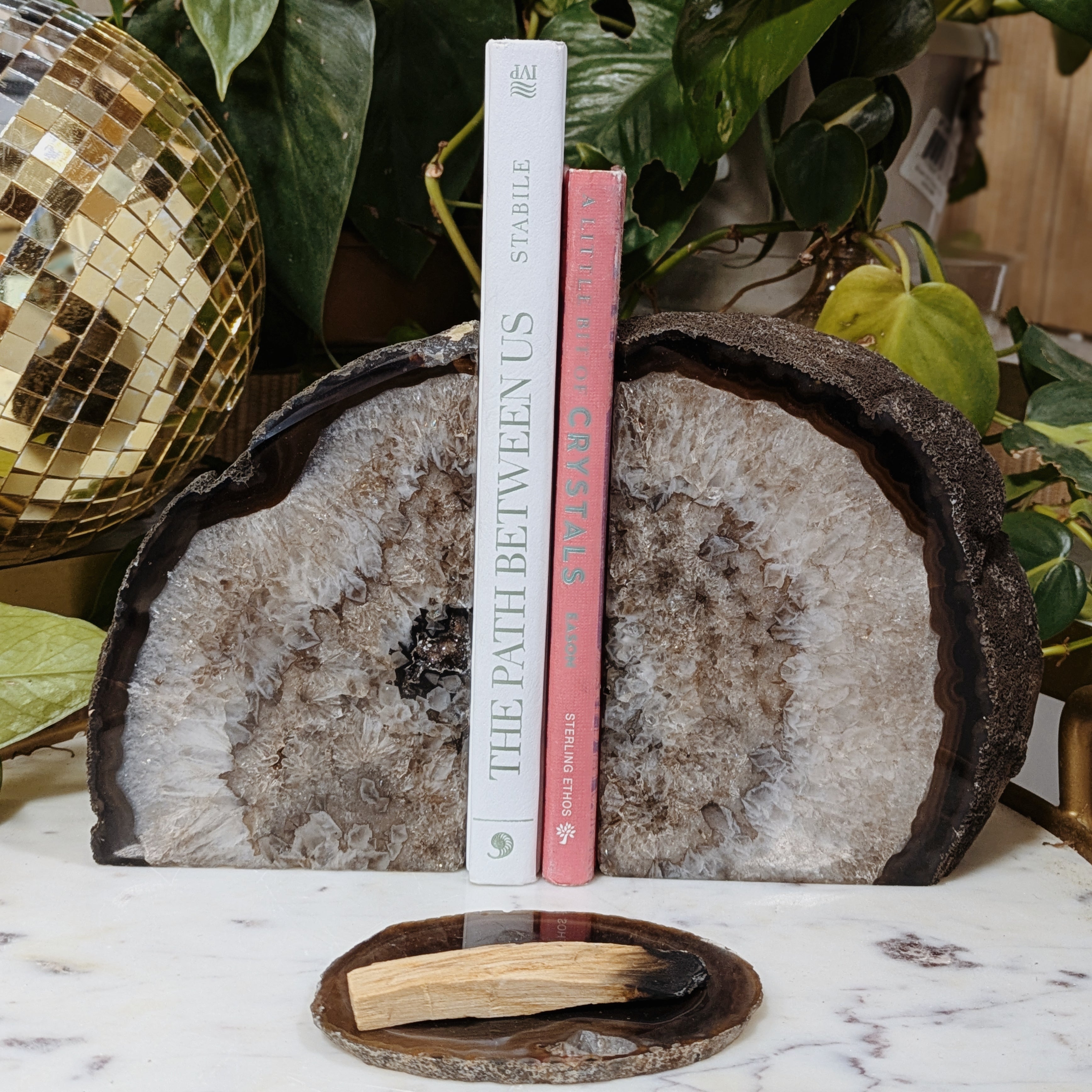 Agate Bookends Wild Alabaster