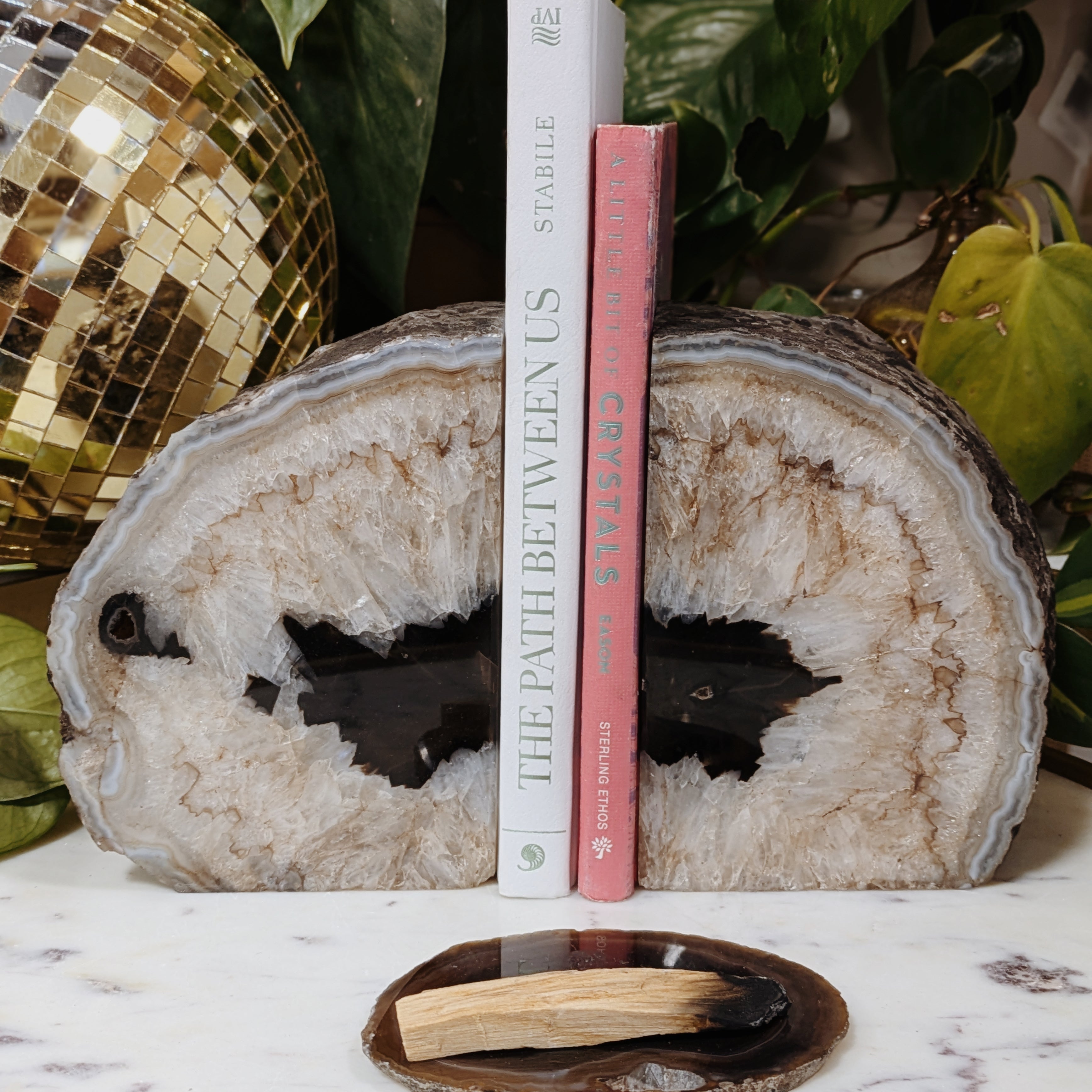 Agate Bookends Wild Alabaster