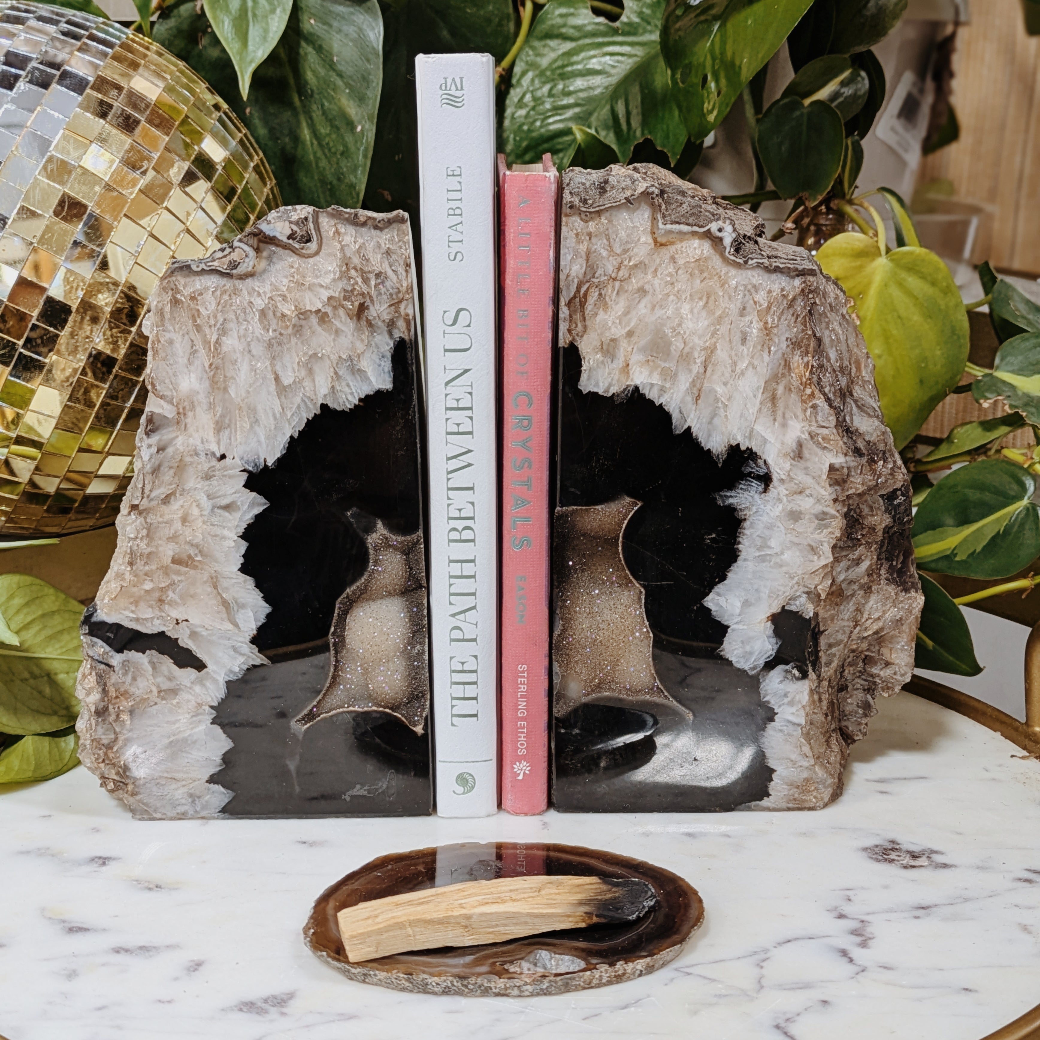 Agate Bookends Wild Alabaster