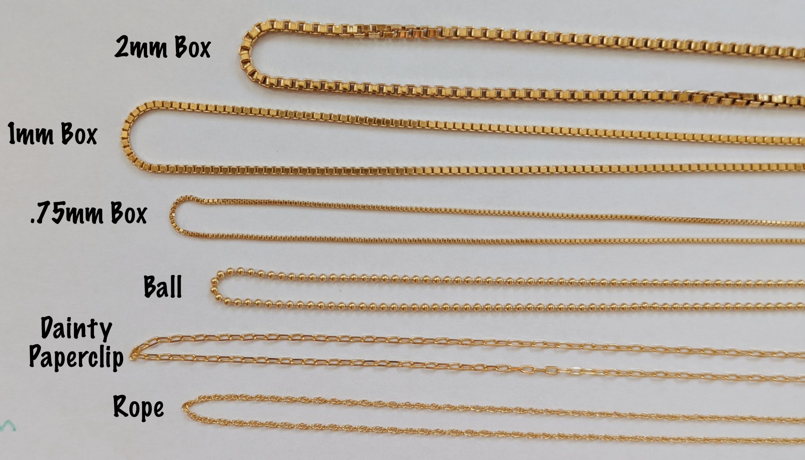 Gold Plated + Sterling Silver Necklace Chains Wild Alabaster