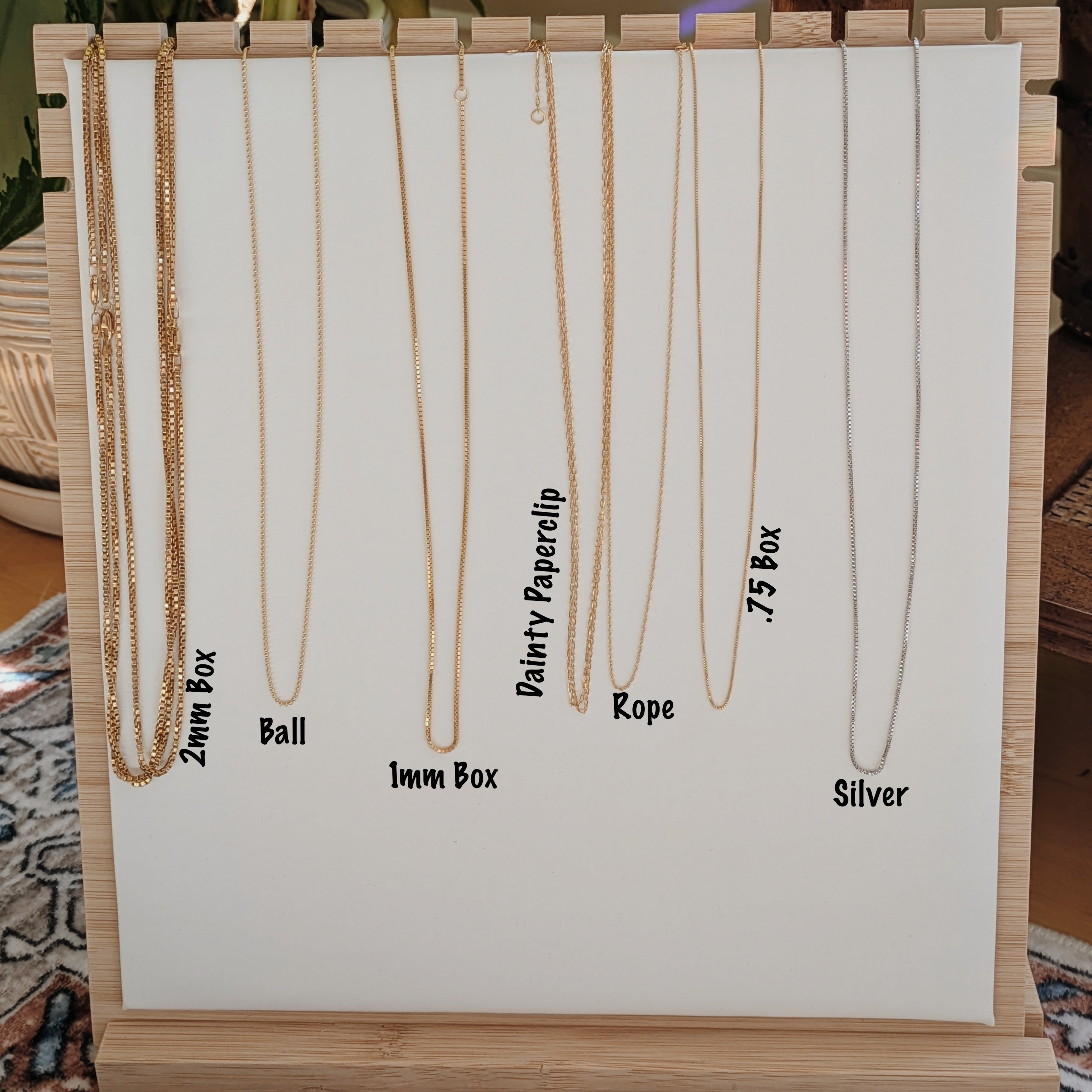 Gold Plated + Sterling Silver Necklace Chains Wild Alabaster