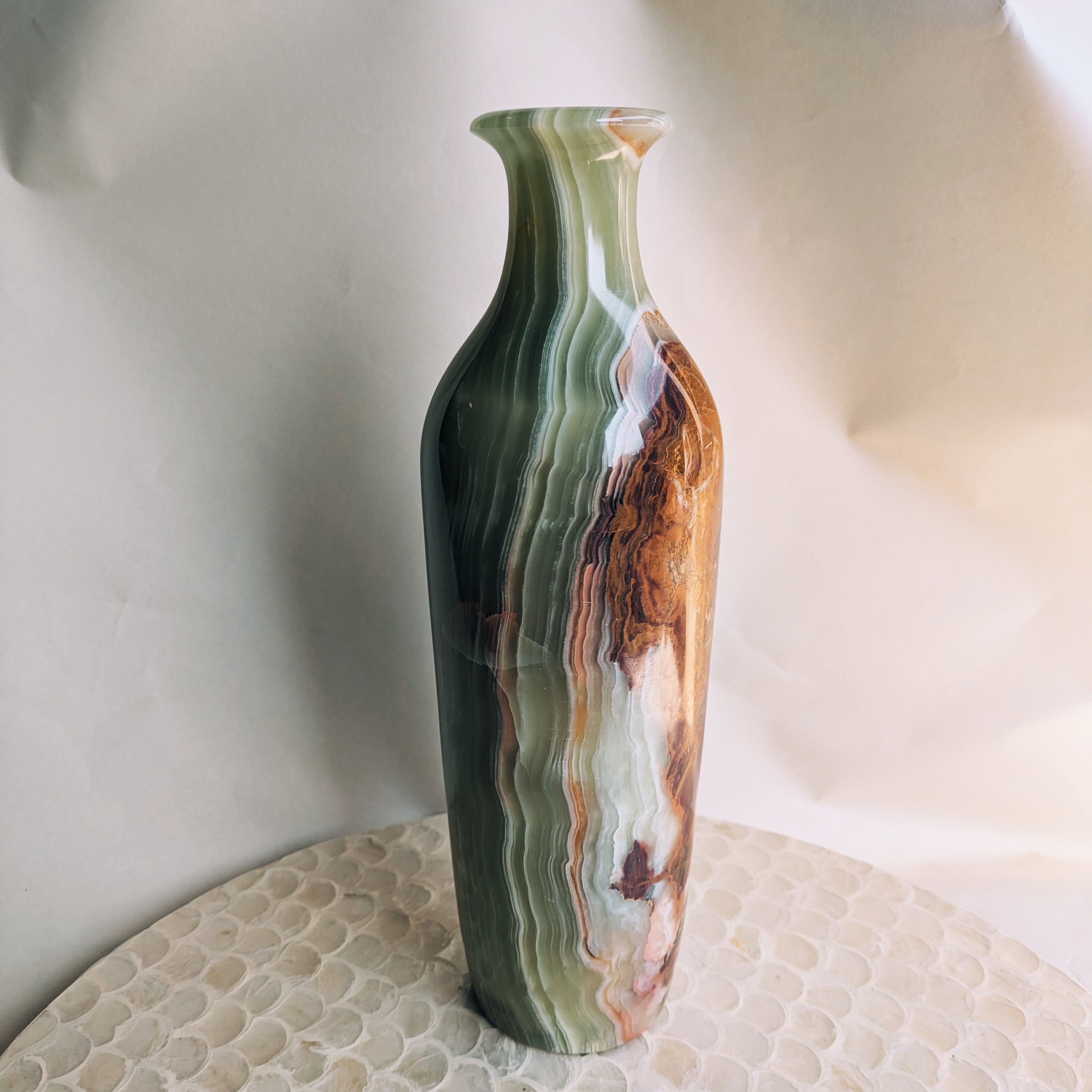 Green Onyx Vases