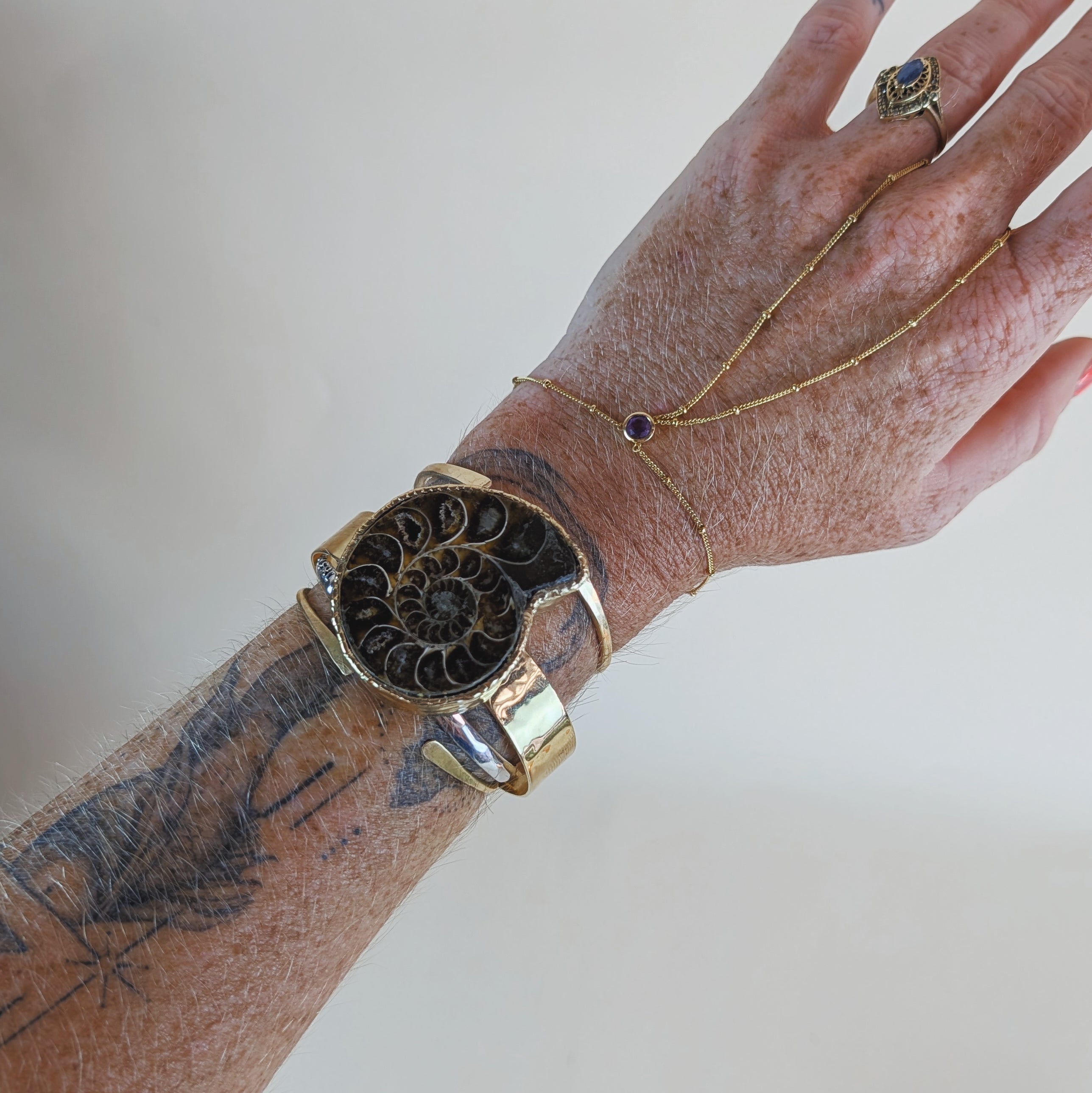 Ammonite Cuff Bracelet