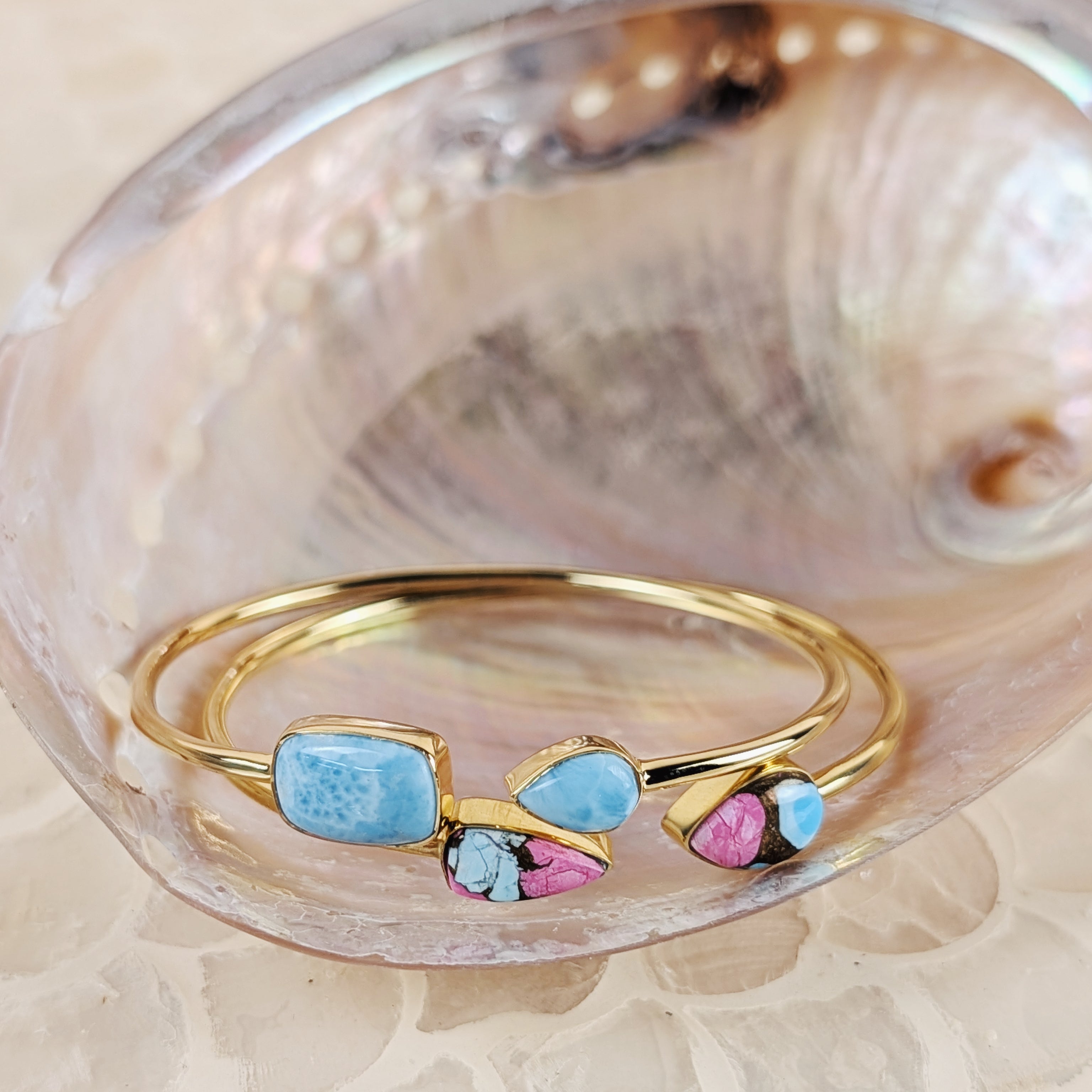 The Marina Cuff | Larimar + Dahlia Mohave Turquoise
