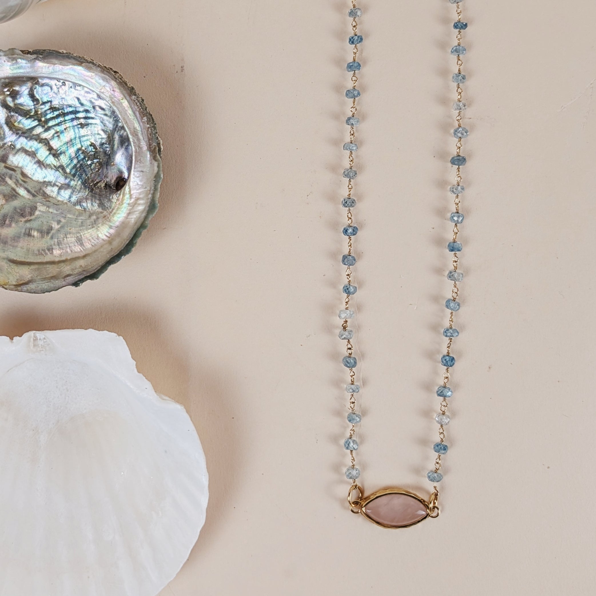 The Isolde Necklace | Rose Quartz