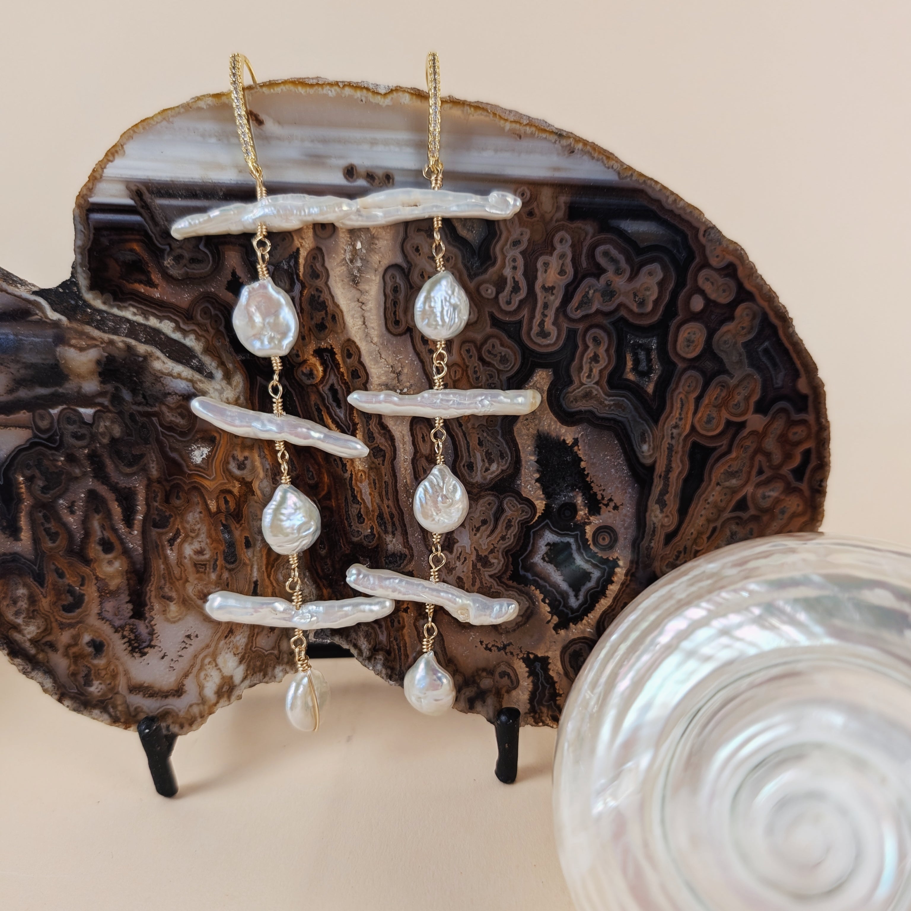 Louisa Earrings | Pearl