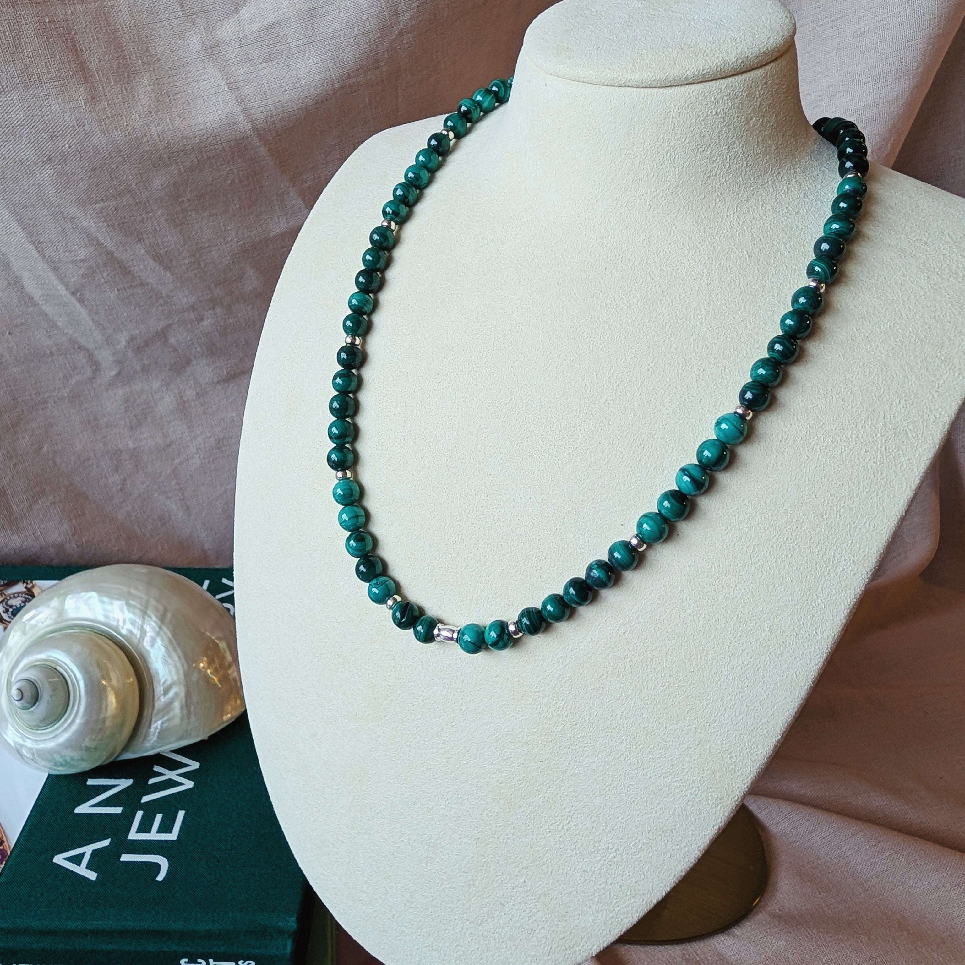 The Wells Necklace | Malachite + Sterling Silver