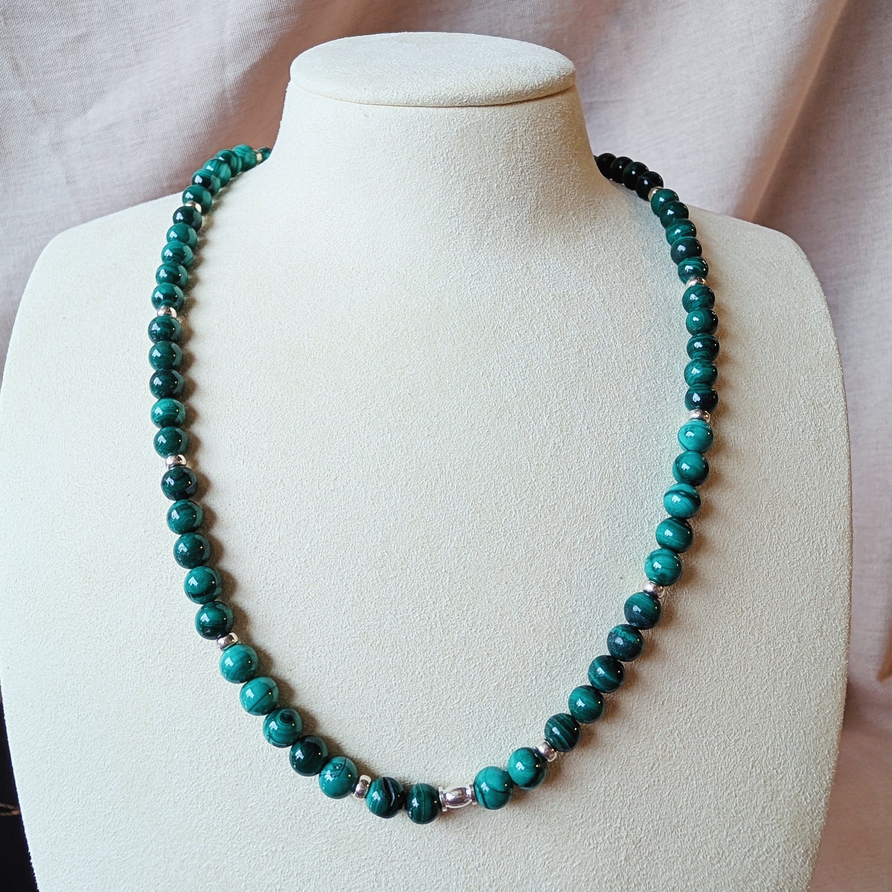 The Wells Necklace | Malachite + Sterling Silver