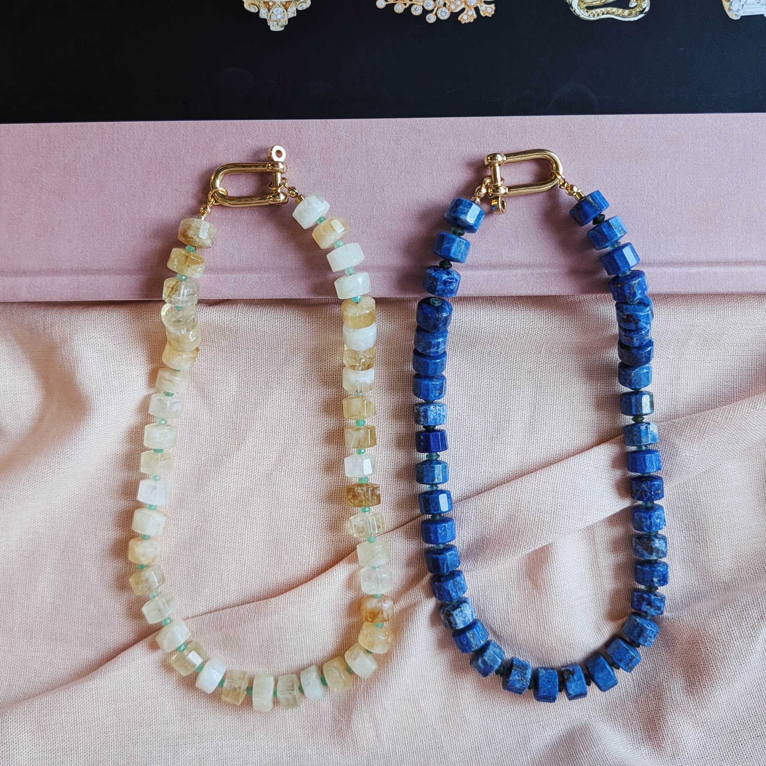 The Winslow Necklace | Lapis + Citrine