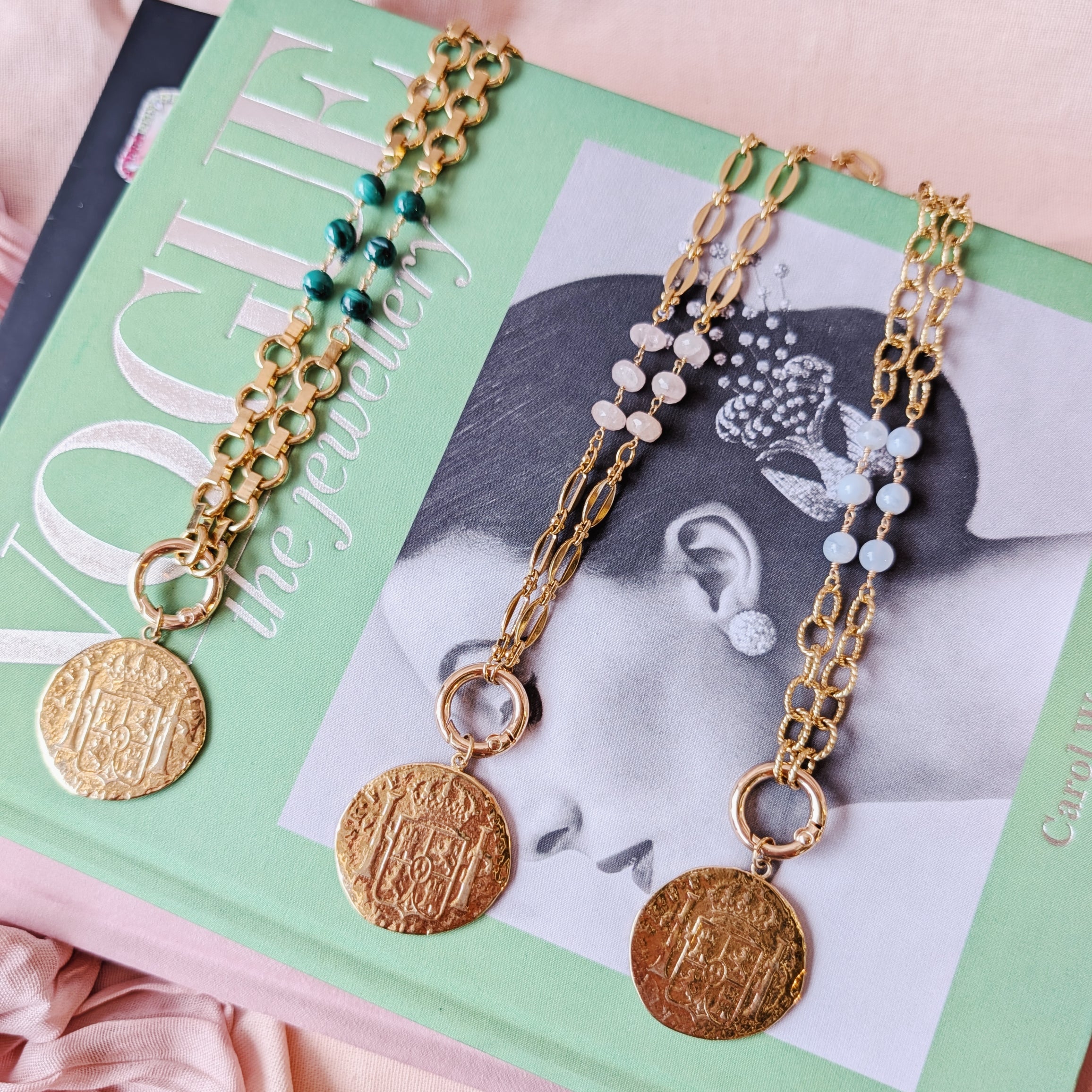 The Rhys Necklace | Gemstone + Coin