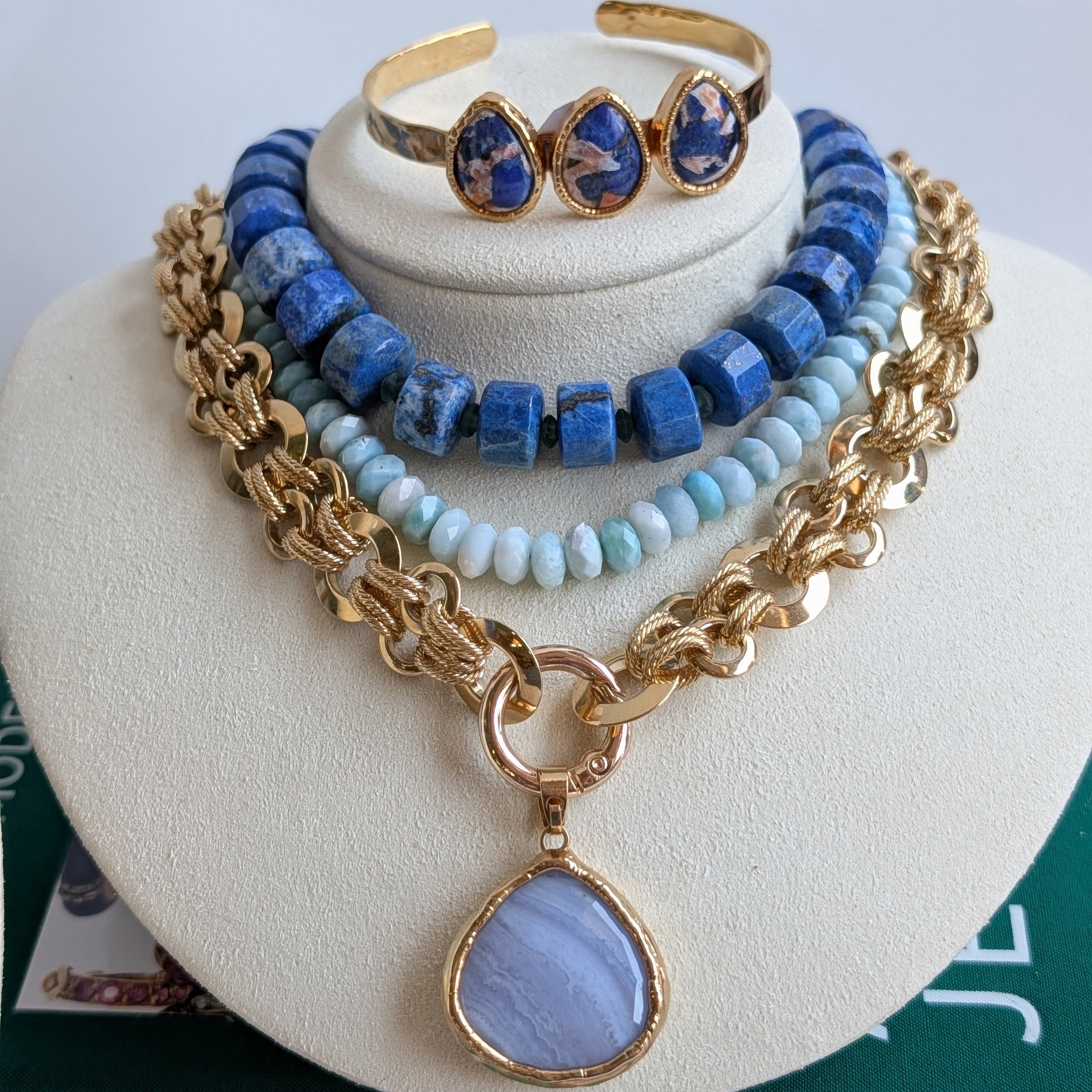 The Winslow Necklace | Lapis + Citrine