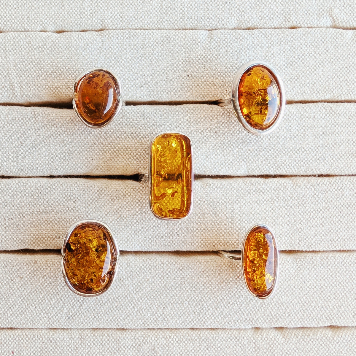The Amber Ring | Sterling Silver