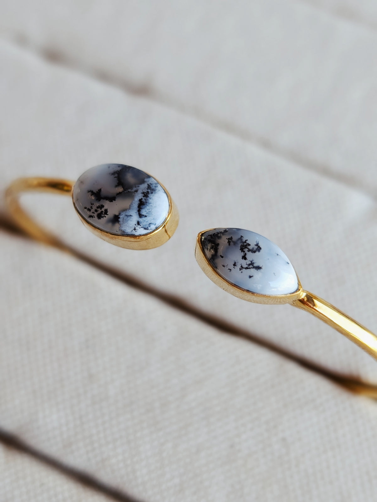Dainty Agate Cuff Bracelet