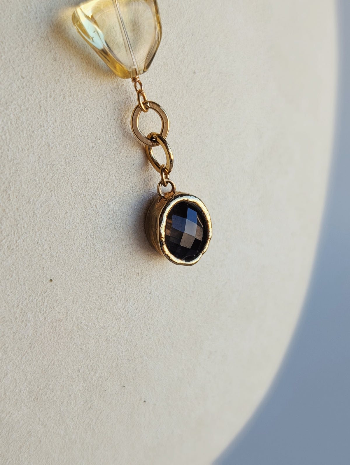 The Adelle Necklace | Citrine + Smoky Quartz