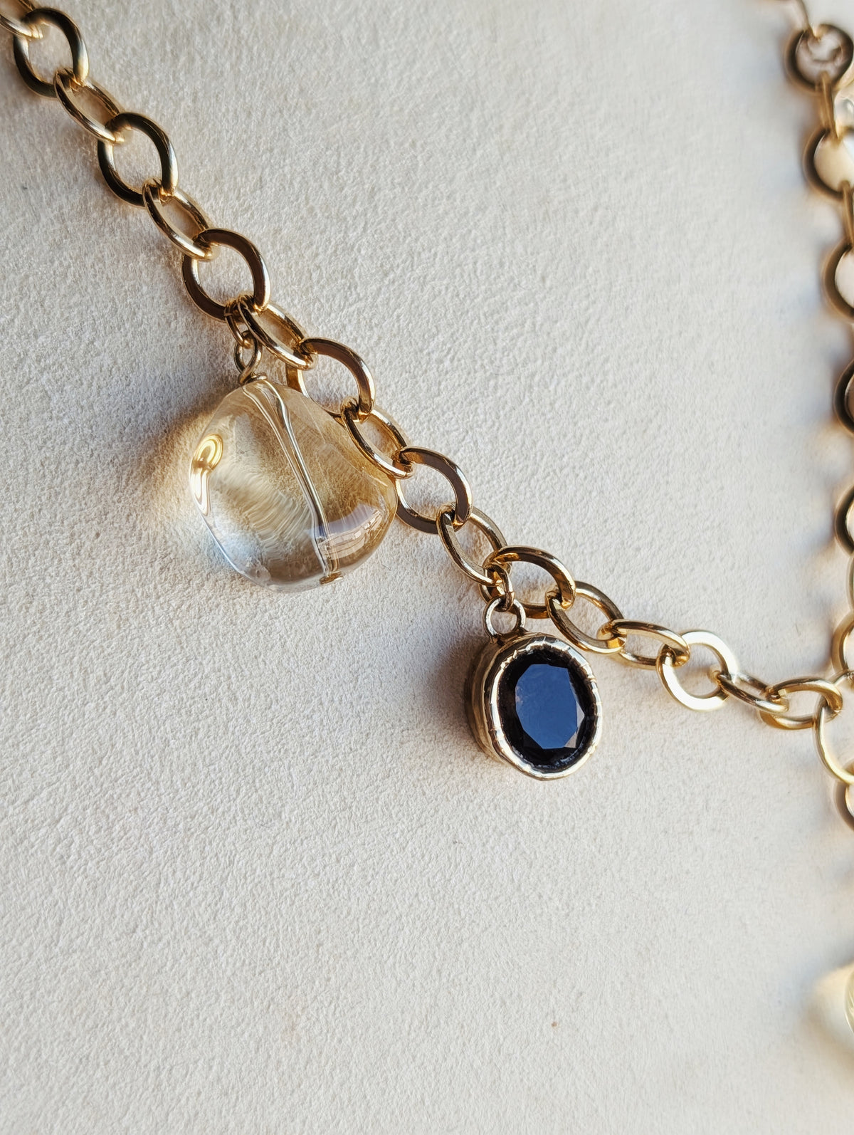 The Adelle Necklace | Citrine + Smoky Quartz