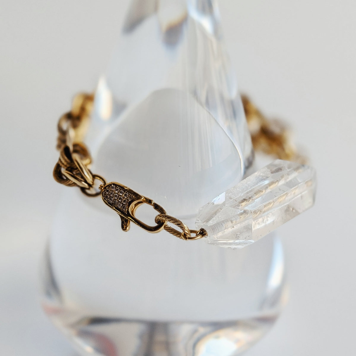 The Relic Bracelet | Clear Quartz + Pearl