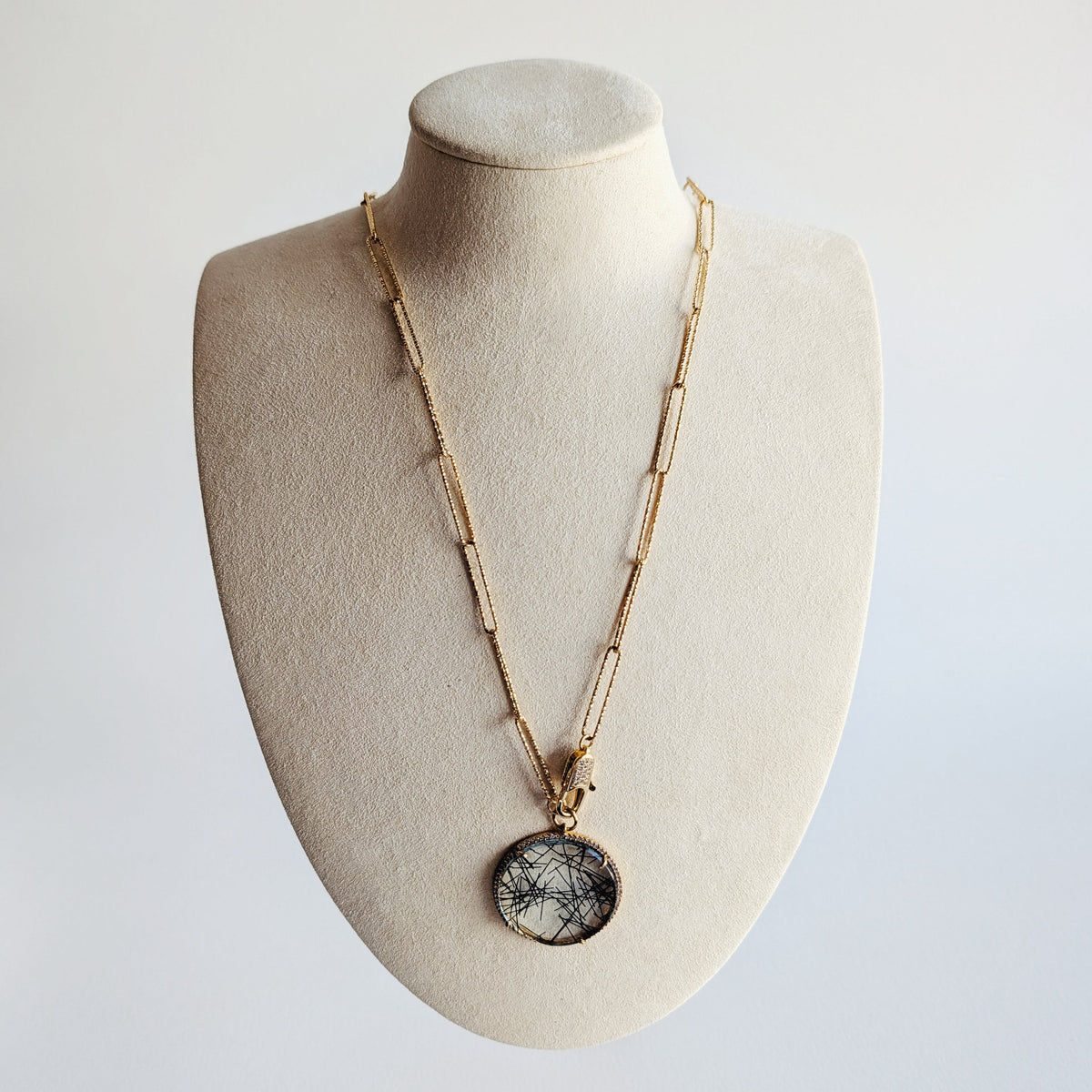 The Tennet Necklace | Tourmalinated Quartz