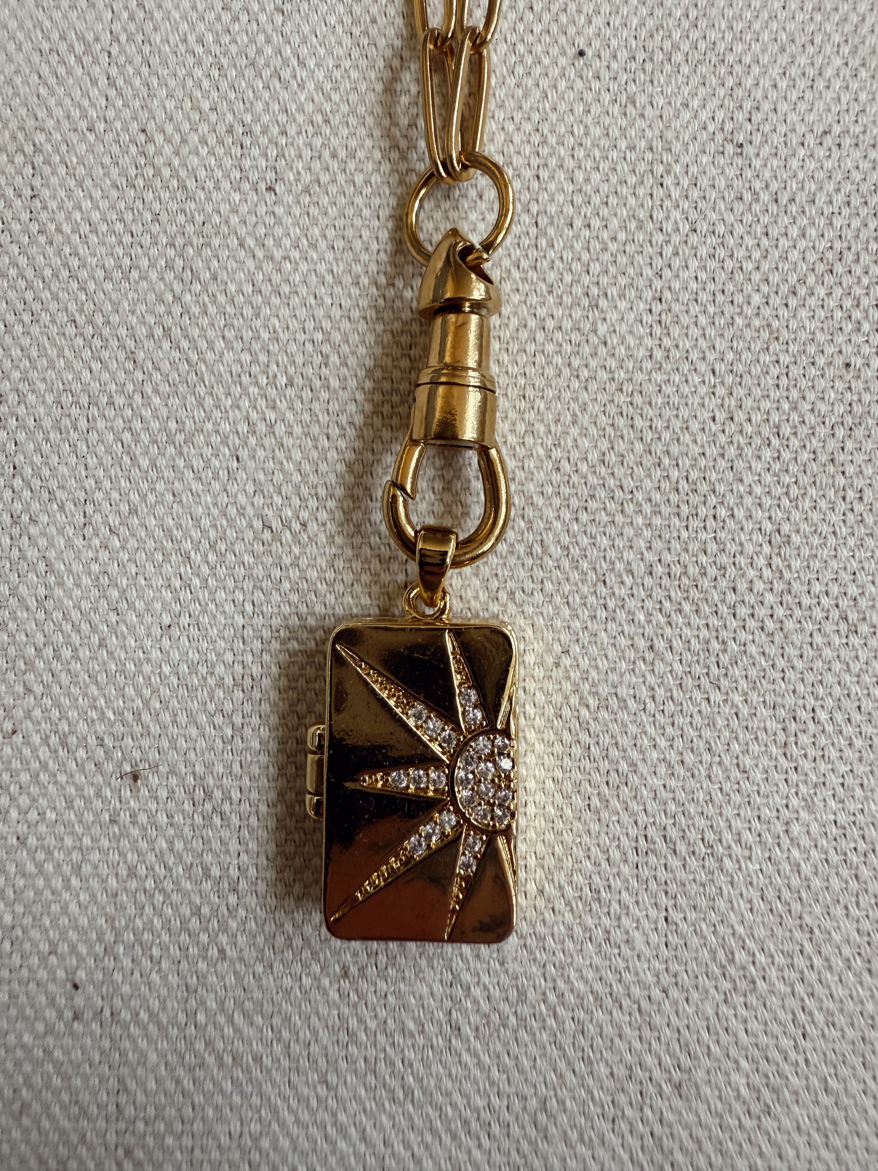 Gold Plated Charm Locket – Sol or Luna