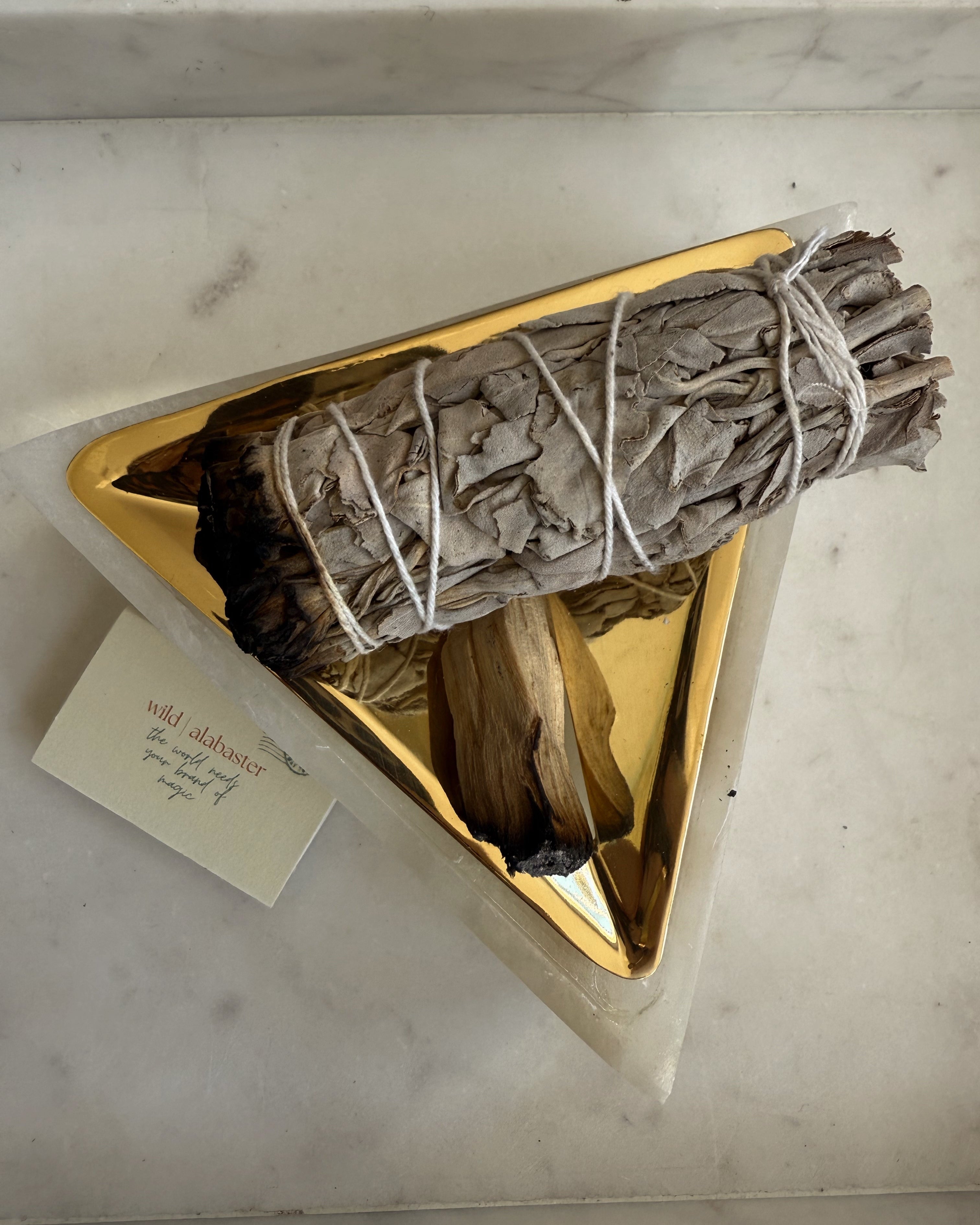 Alabaster Incense & Palo Santo Holders | Hand-Carved Starfall Collection