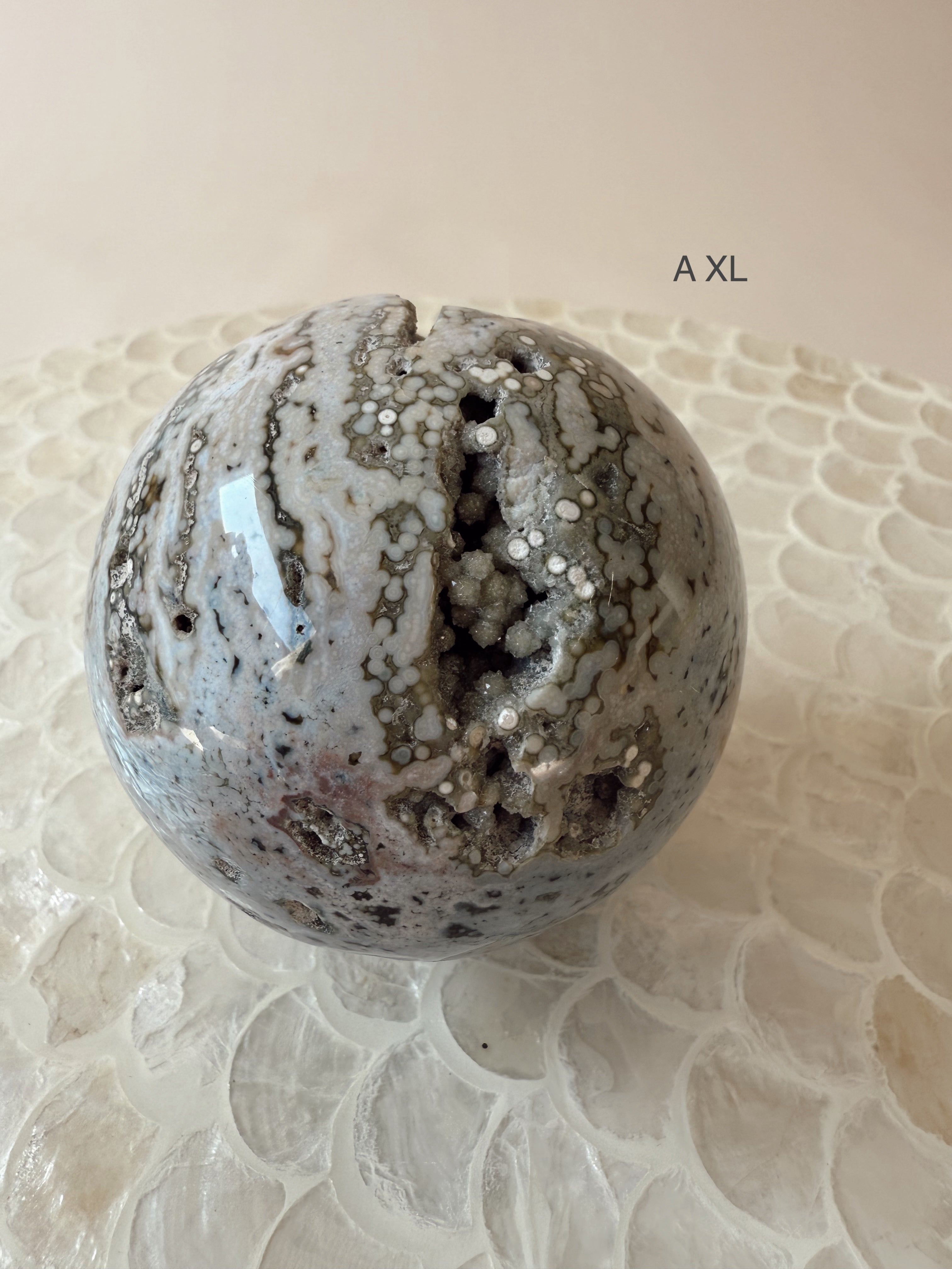 Ocean Jasper Sphere with Stand
