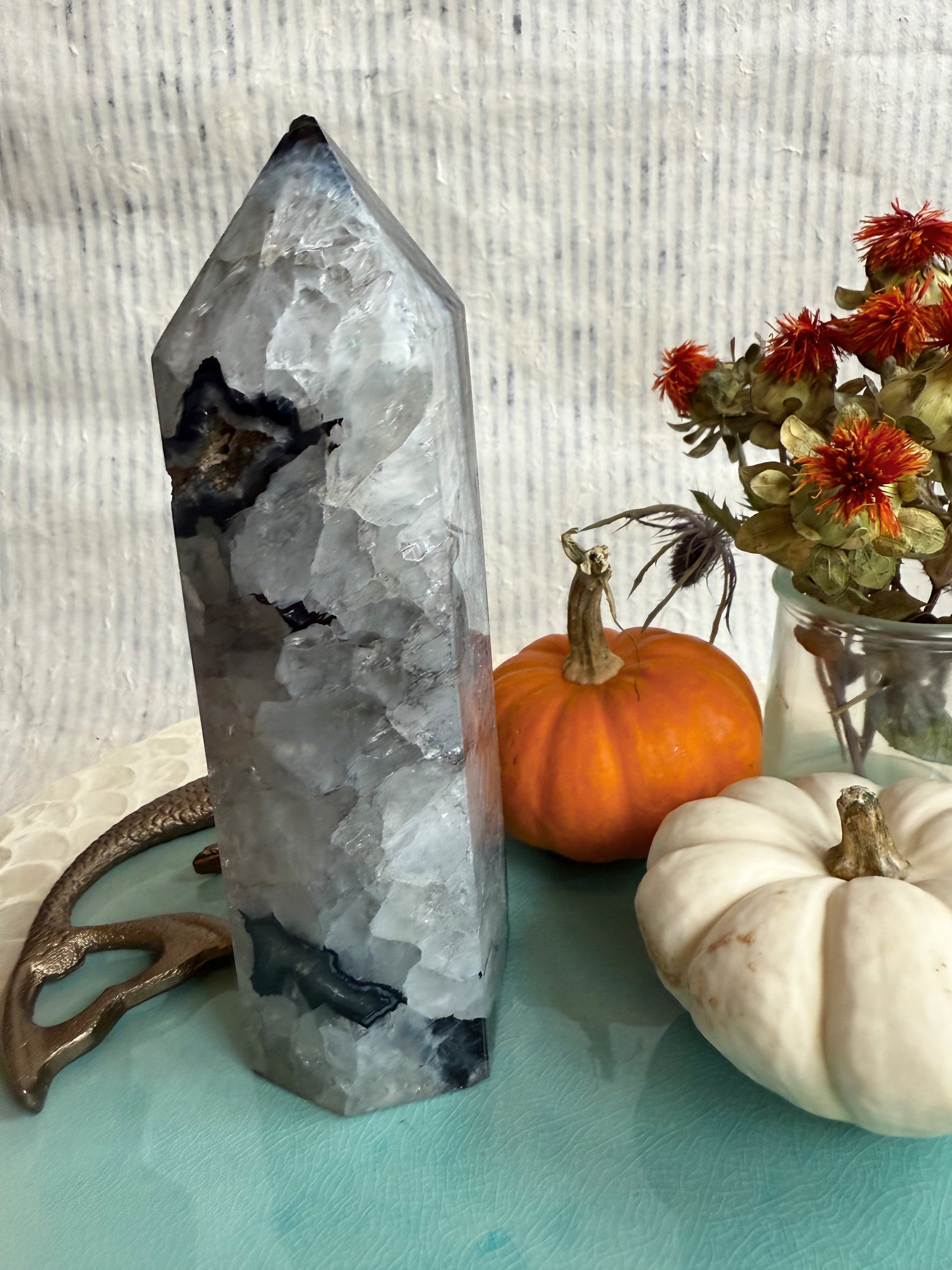 Banded Tuxedo Agate Towers