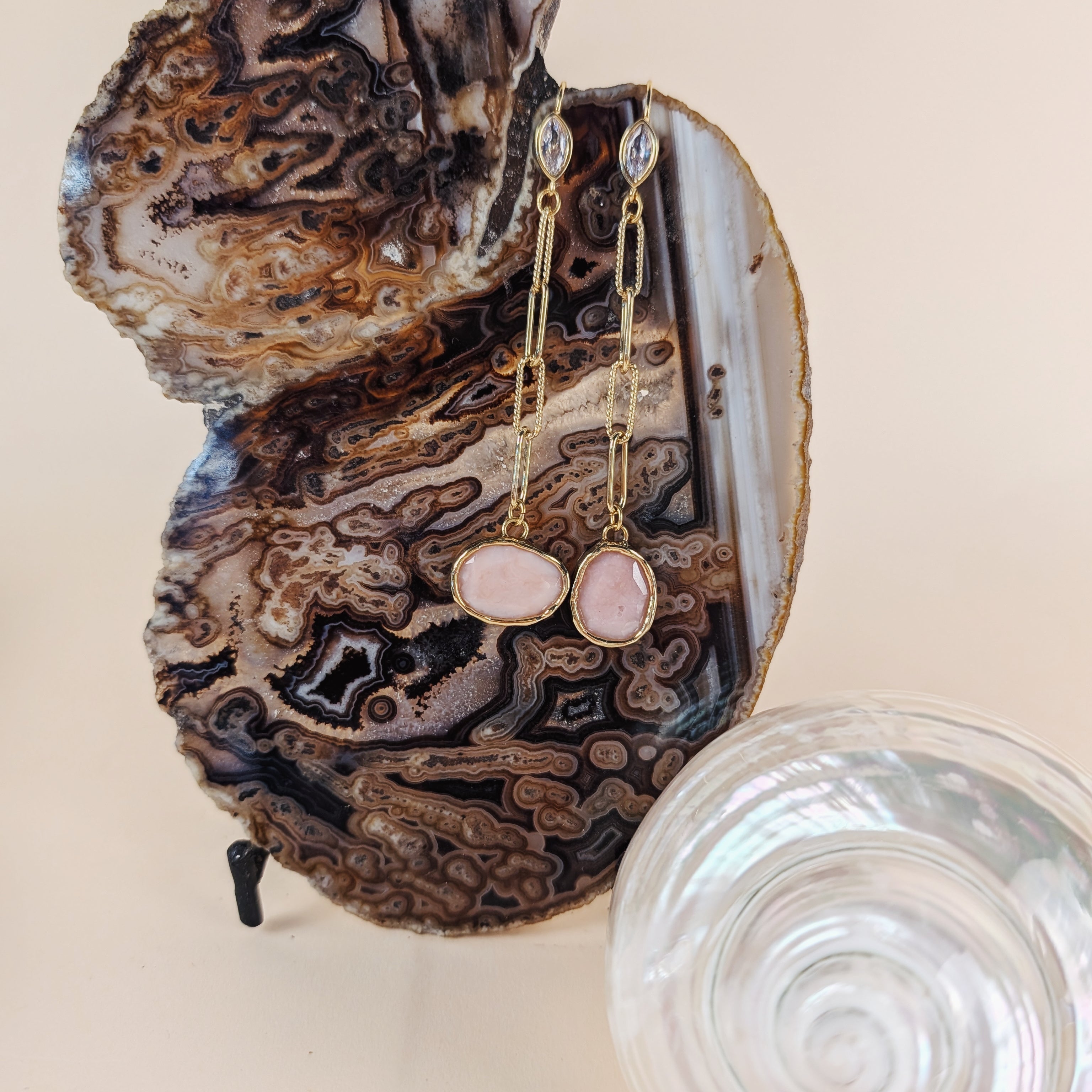 The Louisa Earrings | Gemstone + Pearl