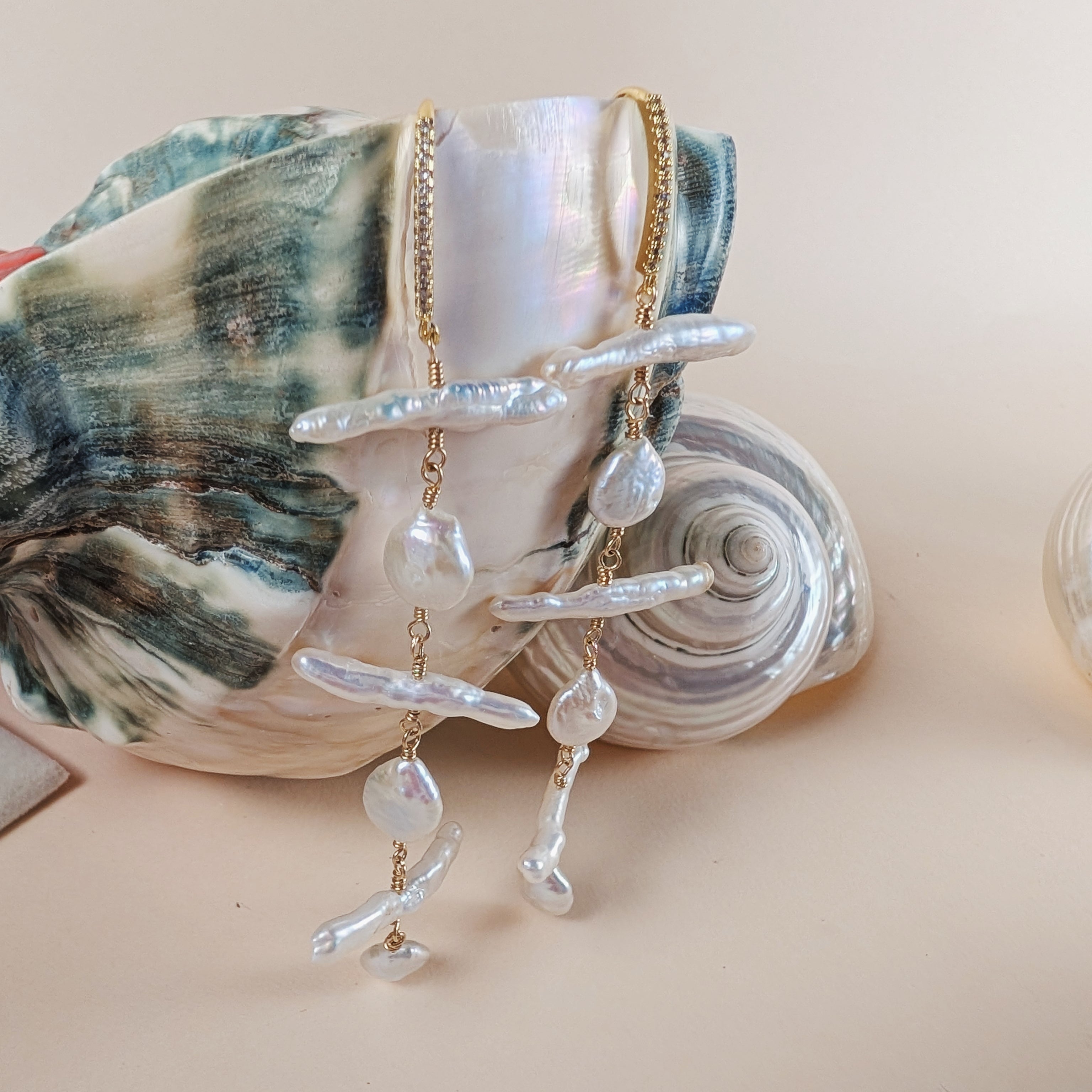 The Louisa Earrings | Gemstone + Pearl