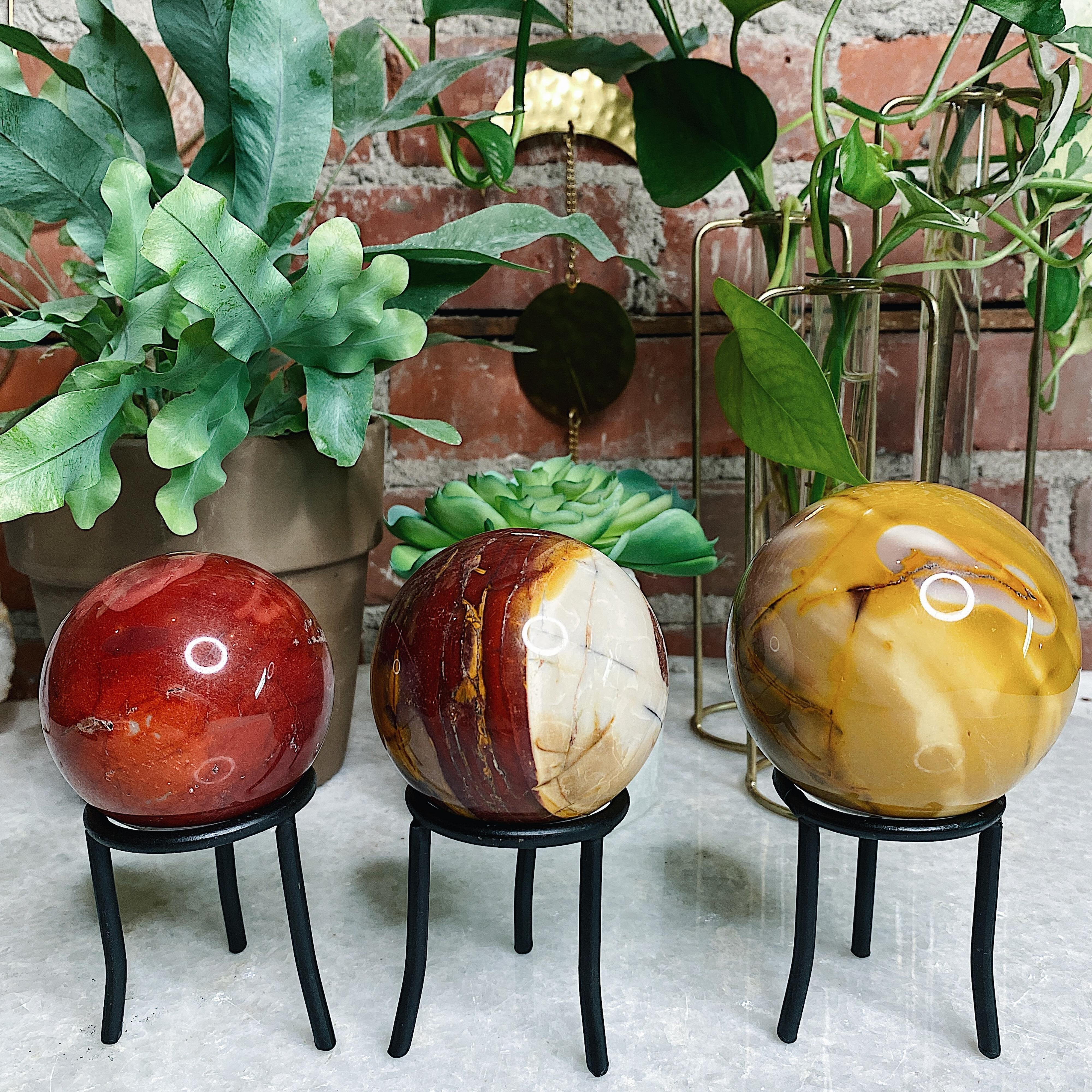 mookaite jasper sphere grounding vitality crystal decor