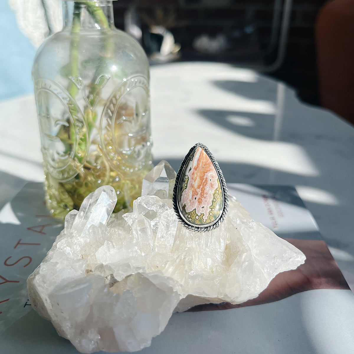Ocean Jasper Ring | Size 9 Wild Alabaster