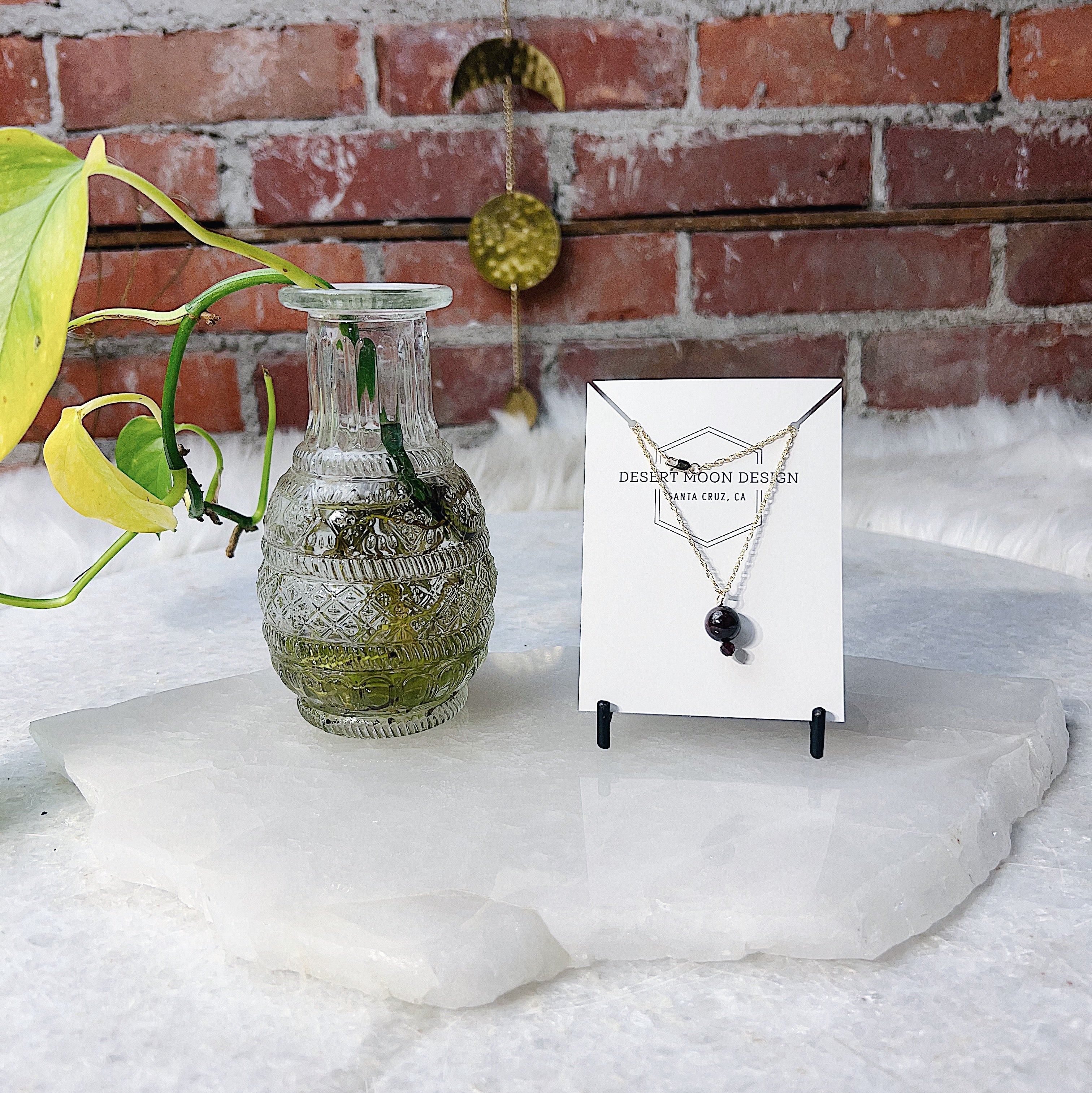 Desert Moon Manifesting Garnet Necklace Desert Moon