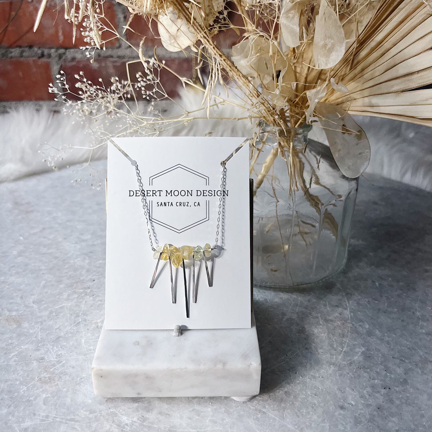 Desert Moon Citrine Ray Necklace Desert Moon
