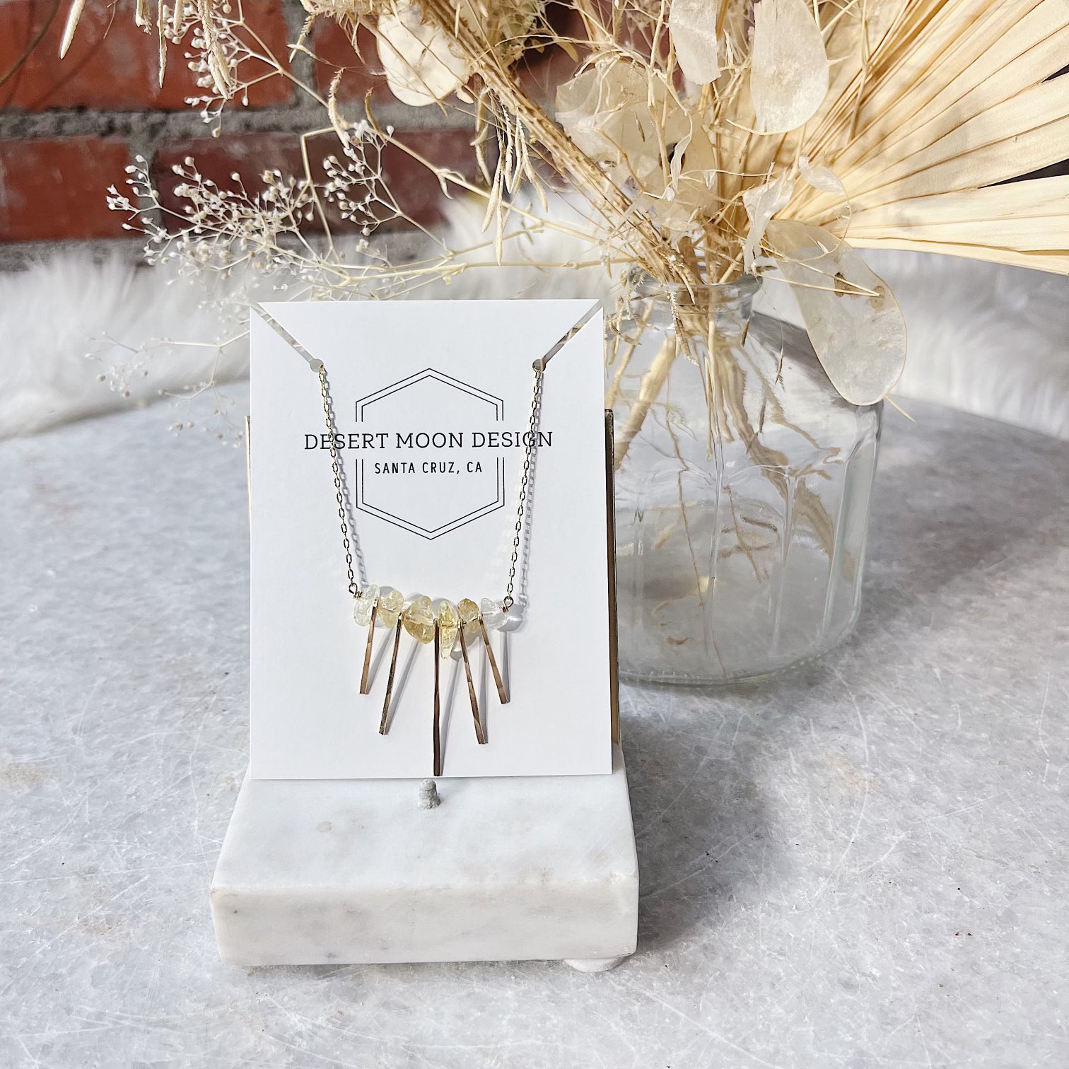 Desert Moon Citrine Ray Necklace Desert Moon
