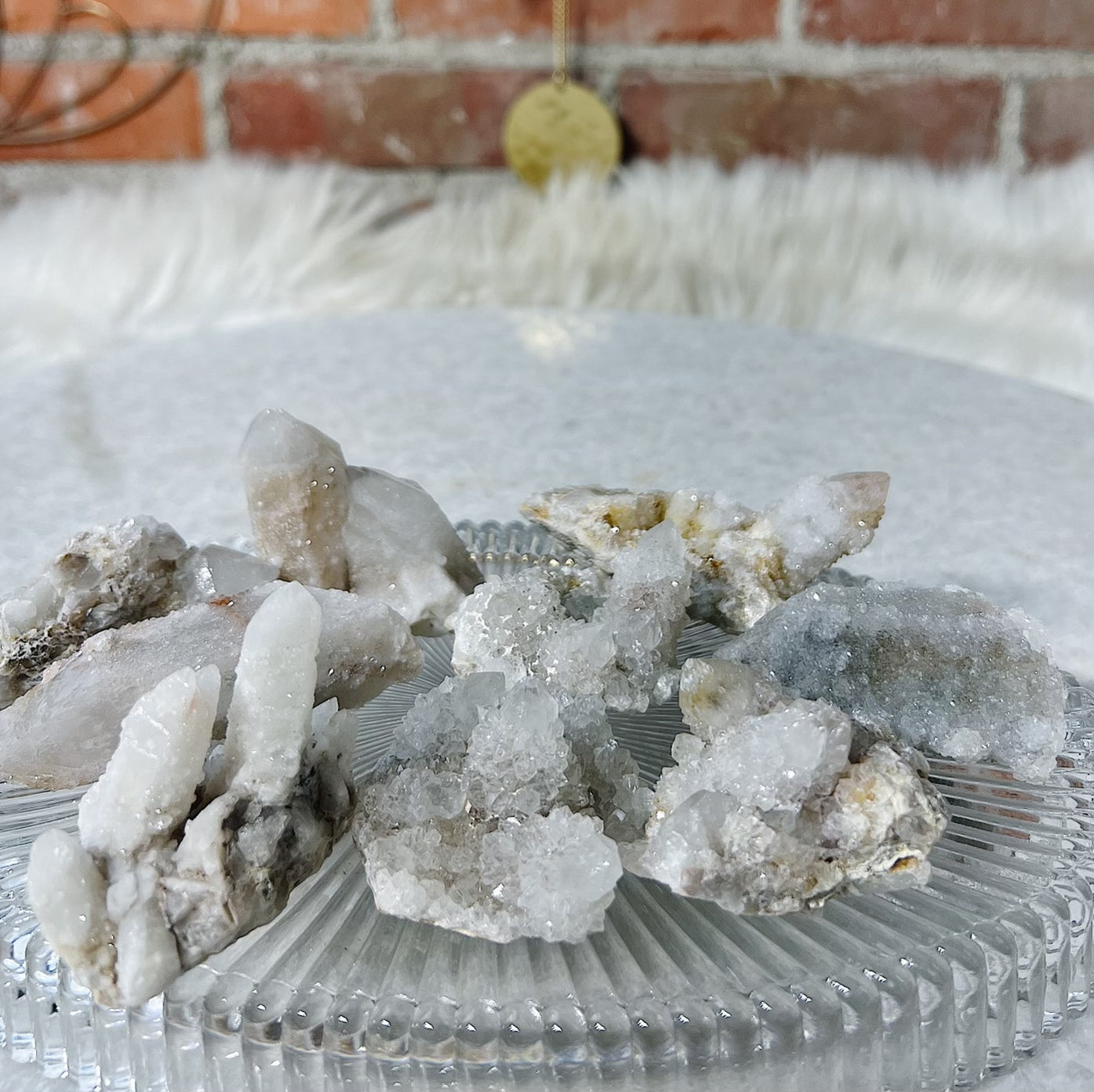 Intuitively Chosen Spirit Quartz Cluster Wild Alabaster
